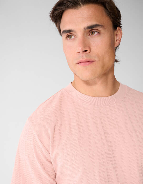 Eighty One Tekst T-shirt Roze SHOEBY MEN