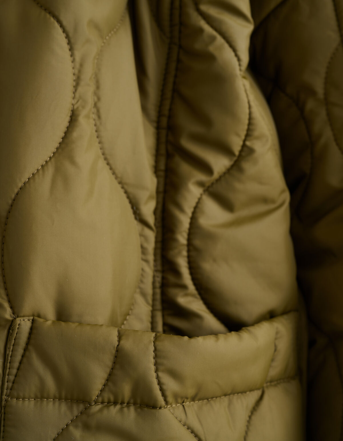 Korte Quilted Jack Donkergroen SHOEBY WOMEN