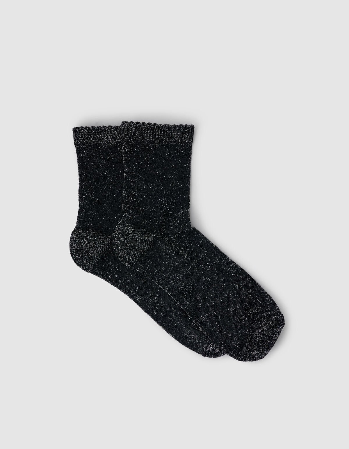 Glitter Sokken Zwart/Zilver SHOEBY ACCESSOIRES
