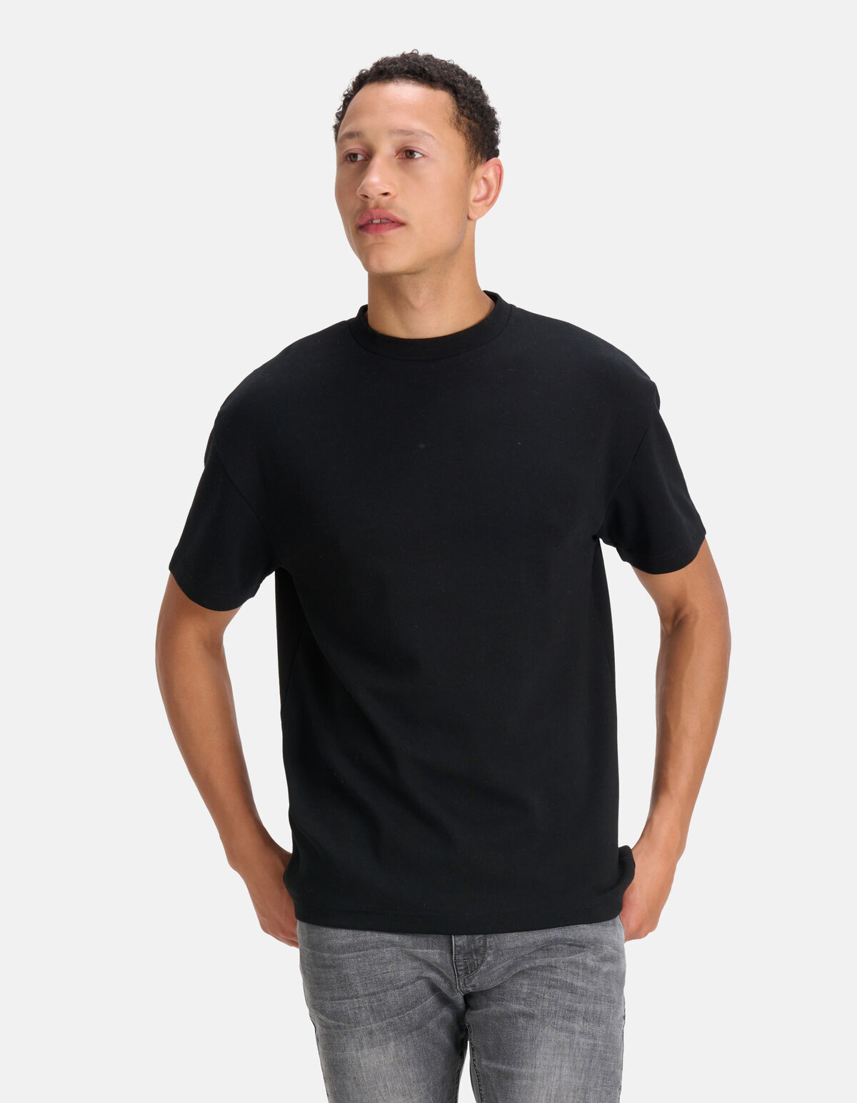 Relaxed Fit T-shirt Zwart SHOEBY MEN