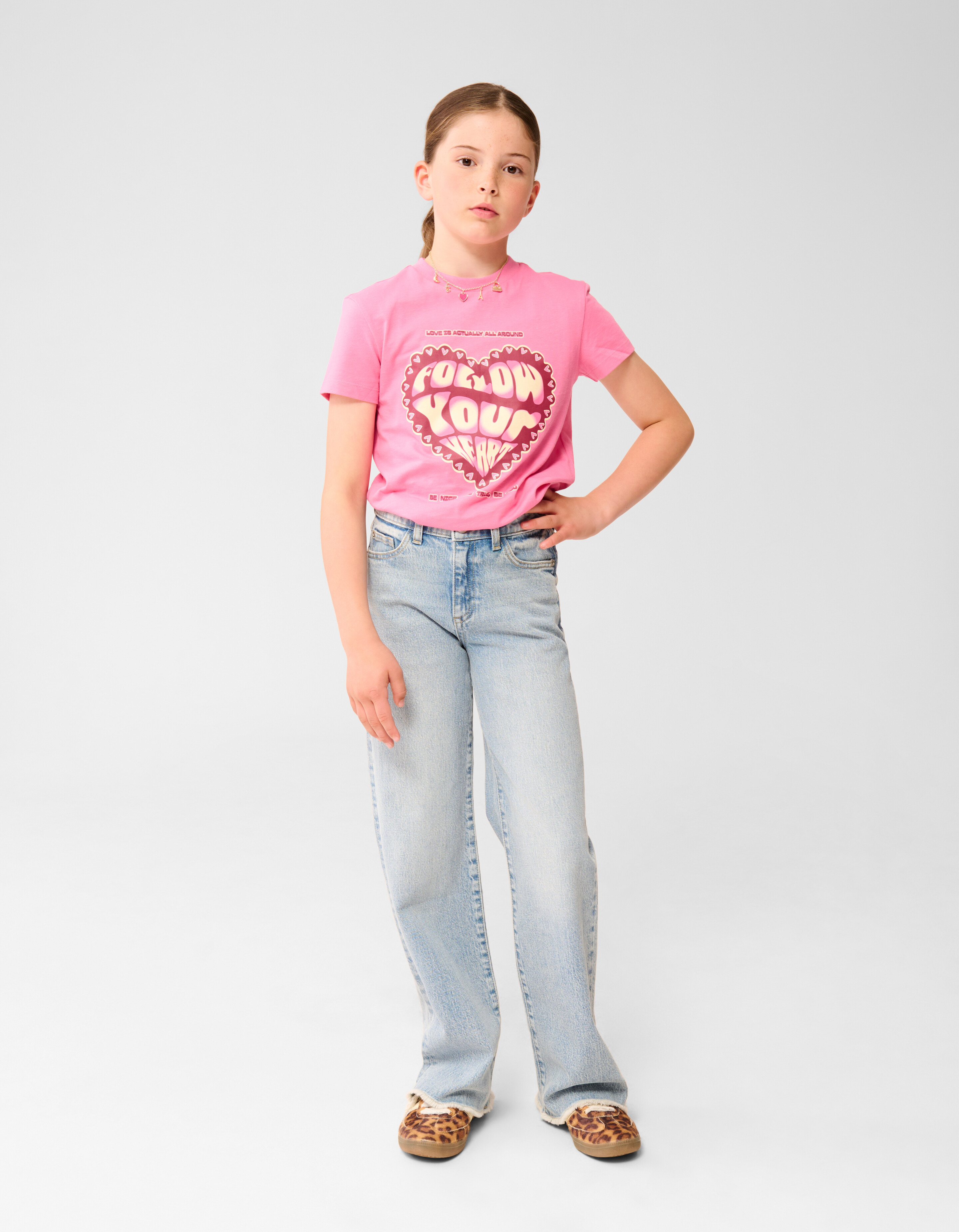 Heart Artwork T-shirt Roze SHOEBY GIRLS