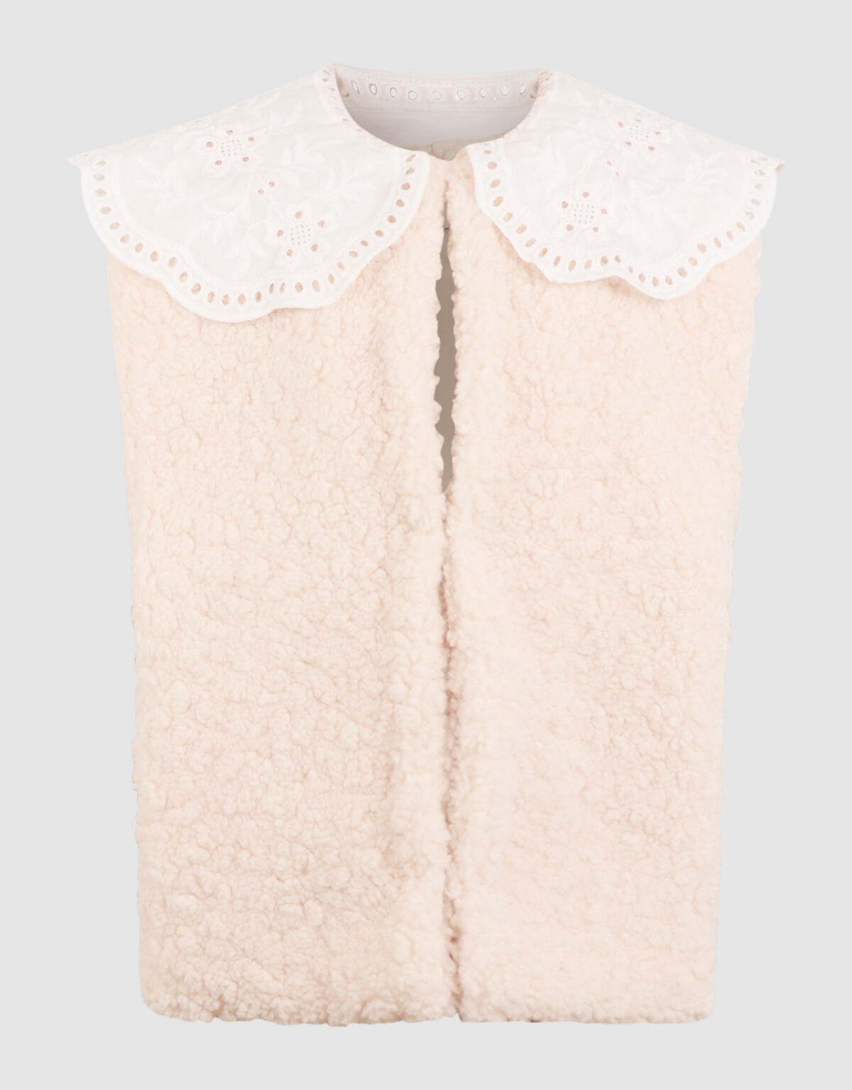 Teddy Mix Gilet Gebroken Wit SHOEBY GIRLS