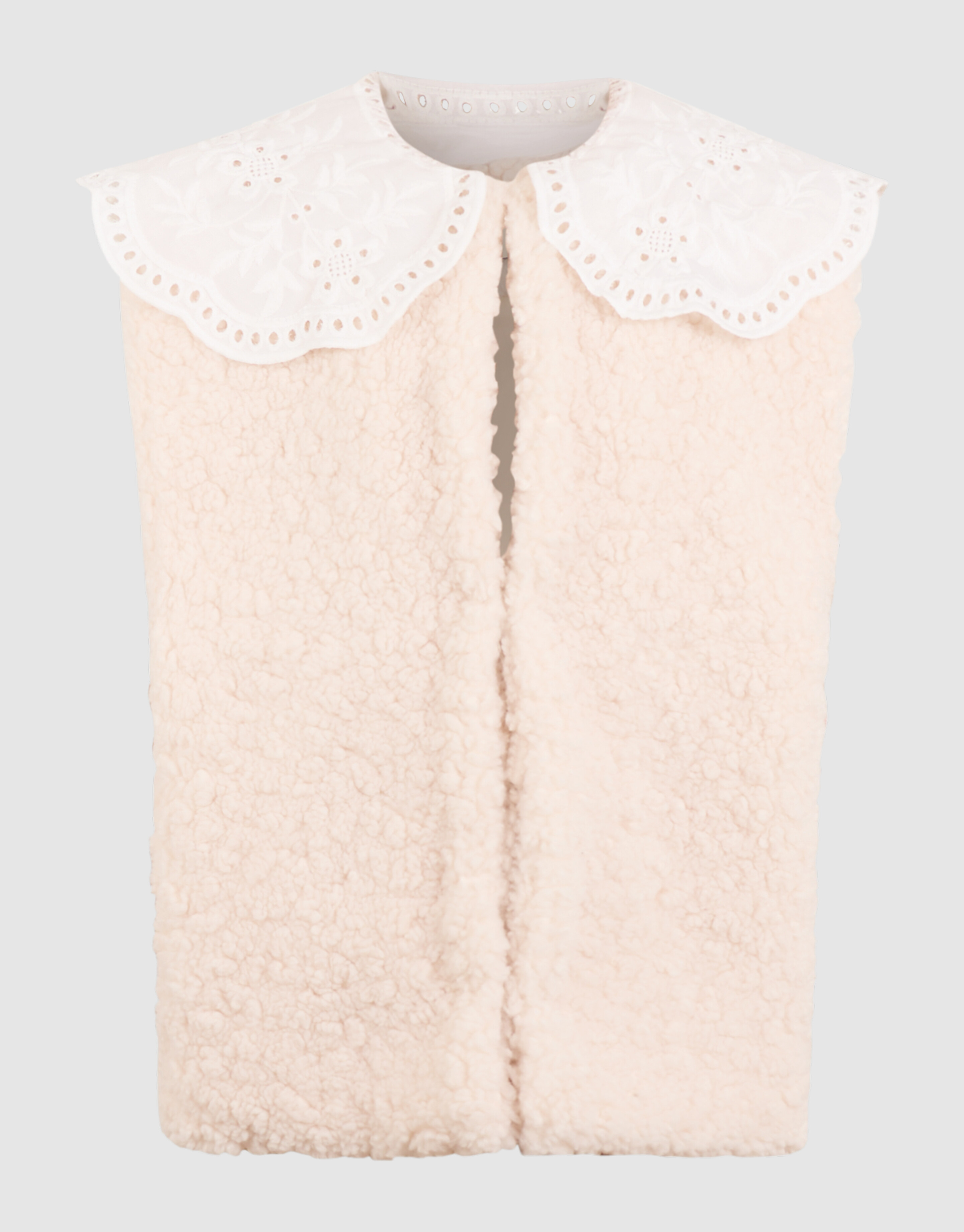 Teddy Mix Gilet Gebroken Wit SHOEBY GIRLS