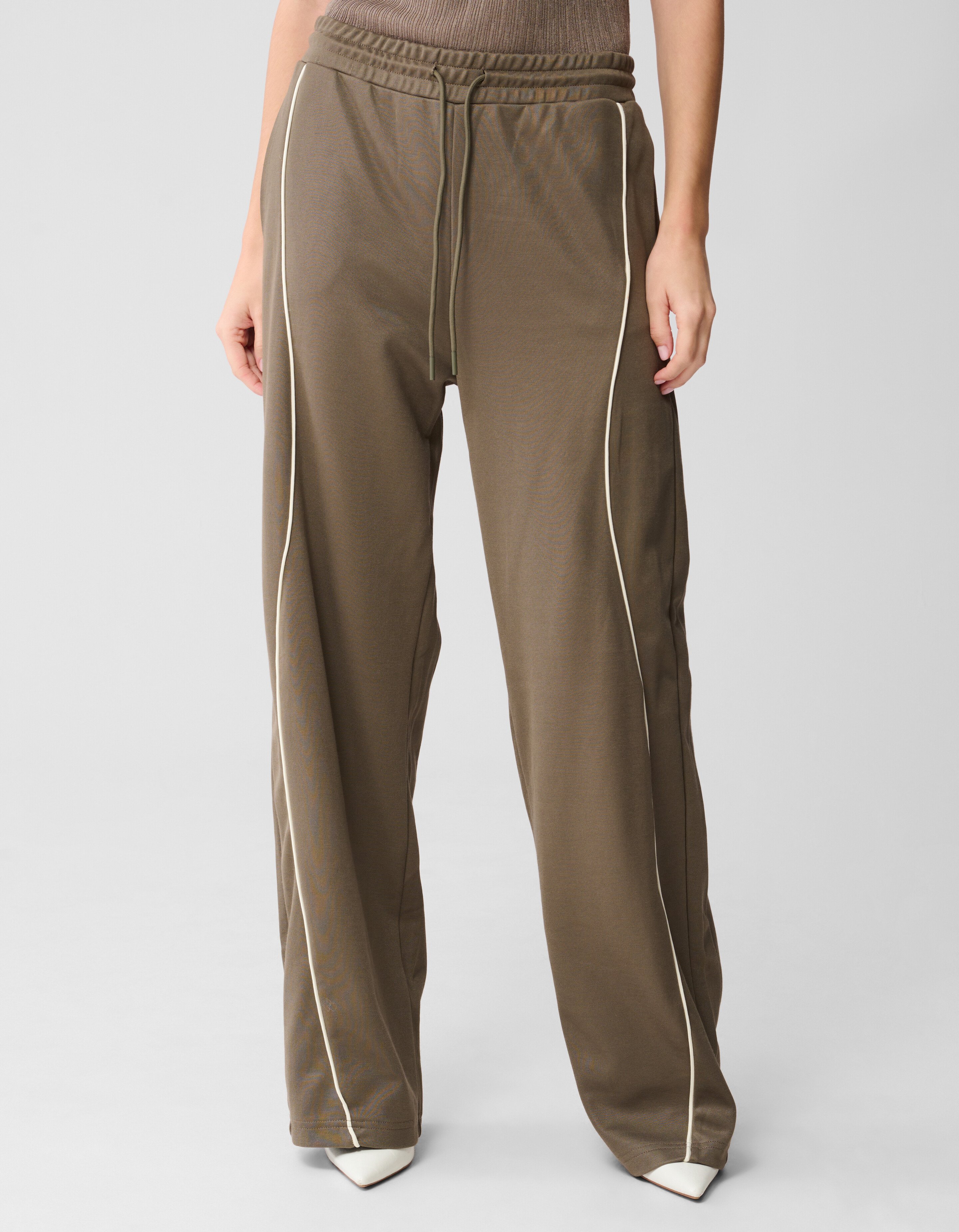 Wave Wide Leg Broek Donkergroen SHOEBY WOMEN