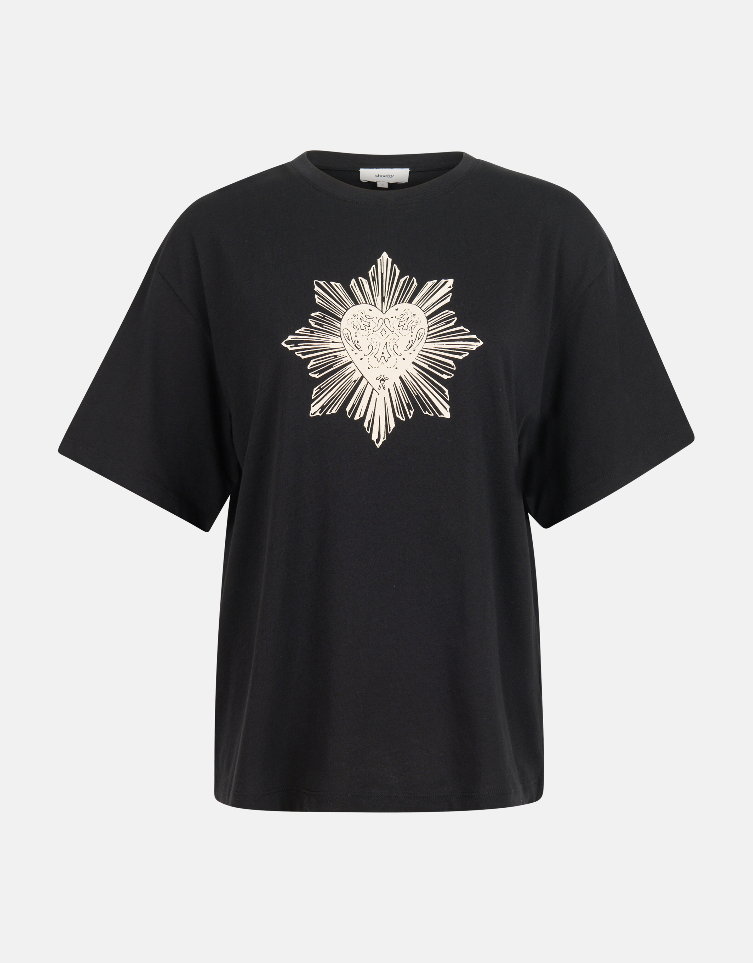Heart Artwork T-shirt Zwart SHOEBY WOMEN