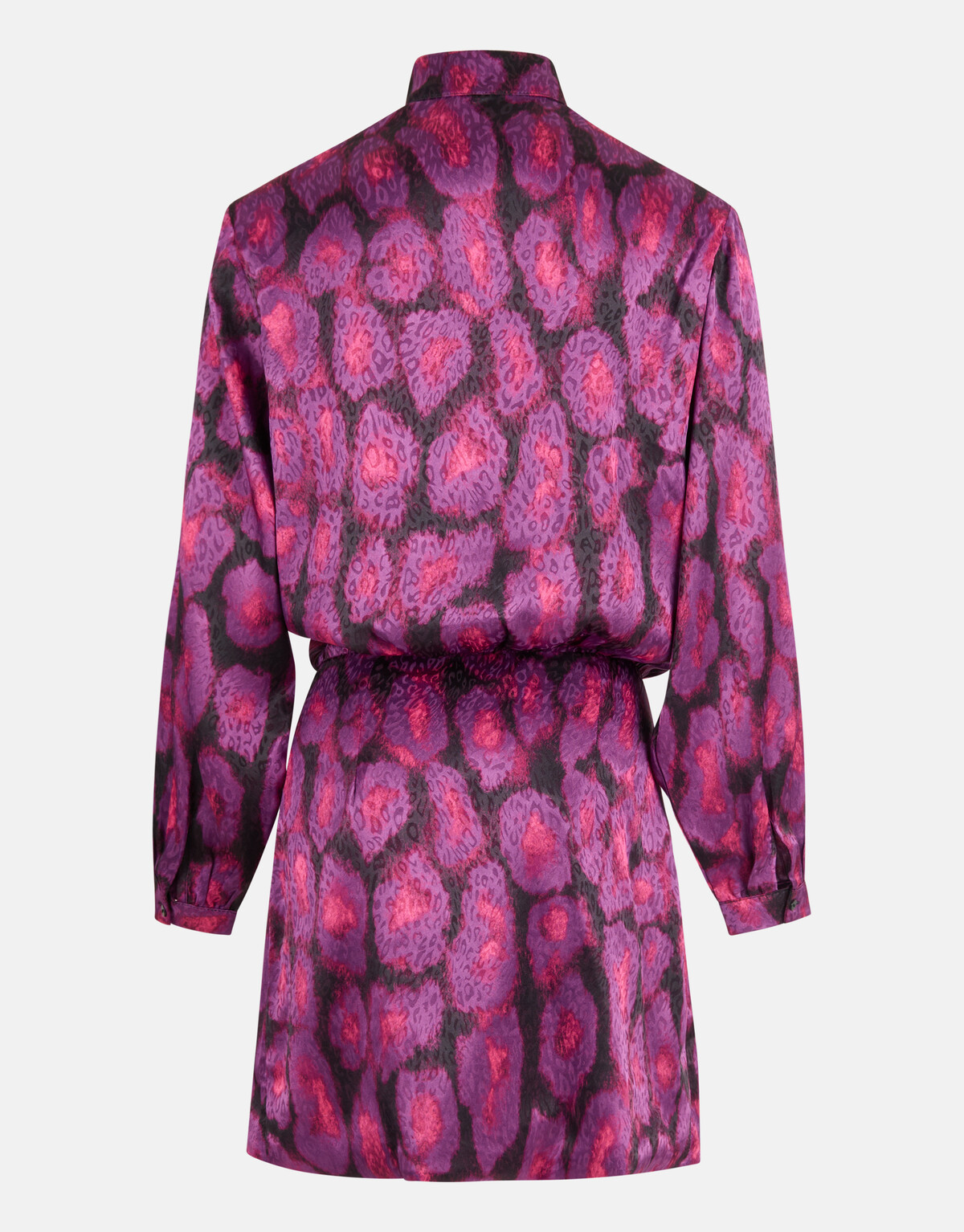 Shoulder Padding Satin Jurk EKSEPT