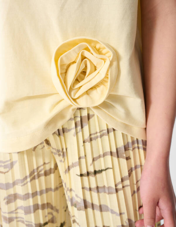 Flower T-shirt Lichtgeel SHOEBY GIRLS