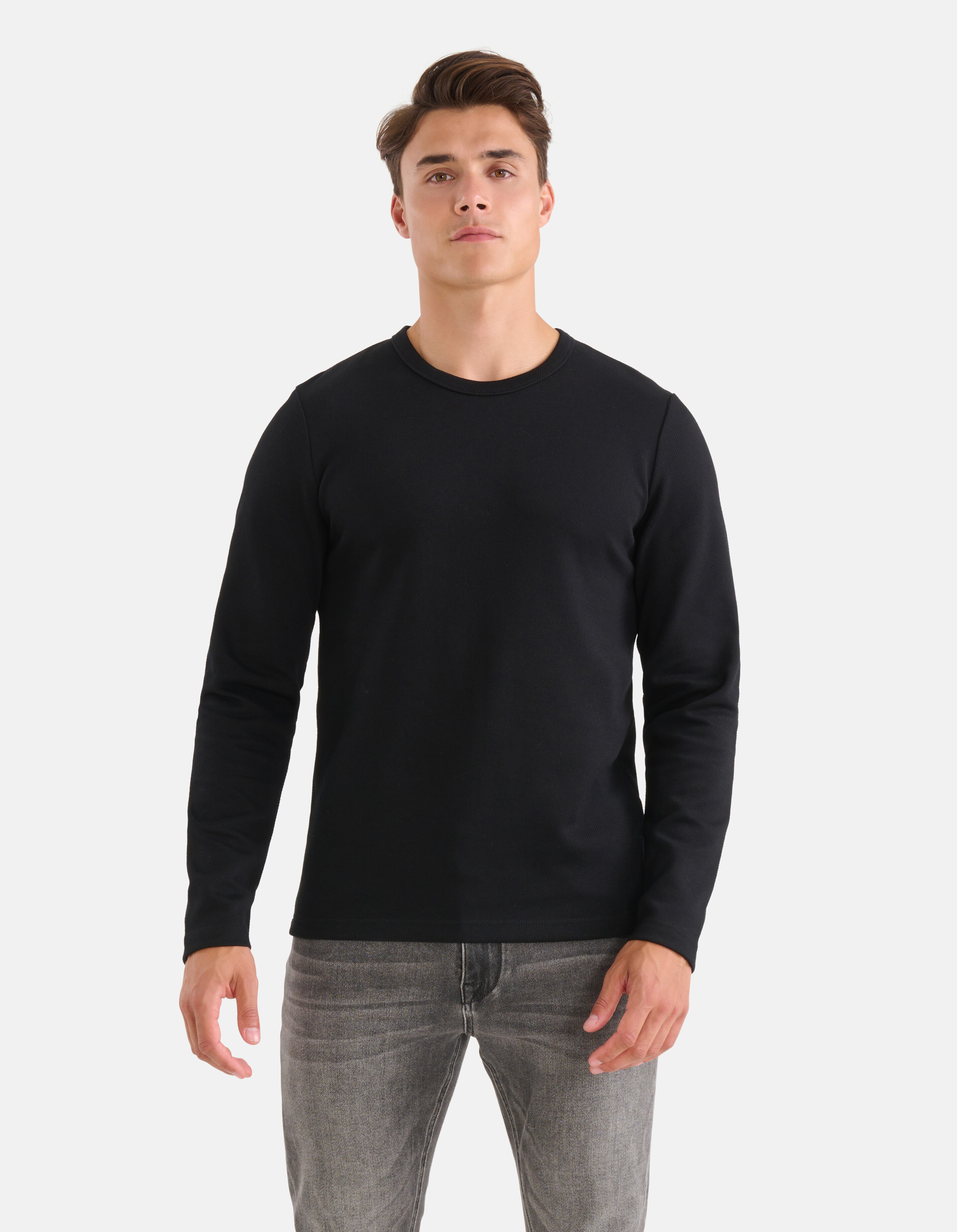 Gestructureerd T-shirt Zwart SHOEBY MEN