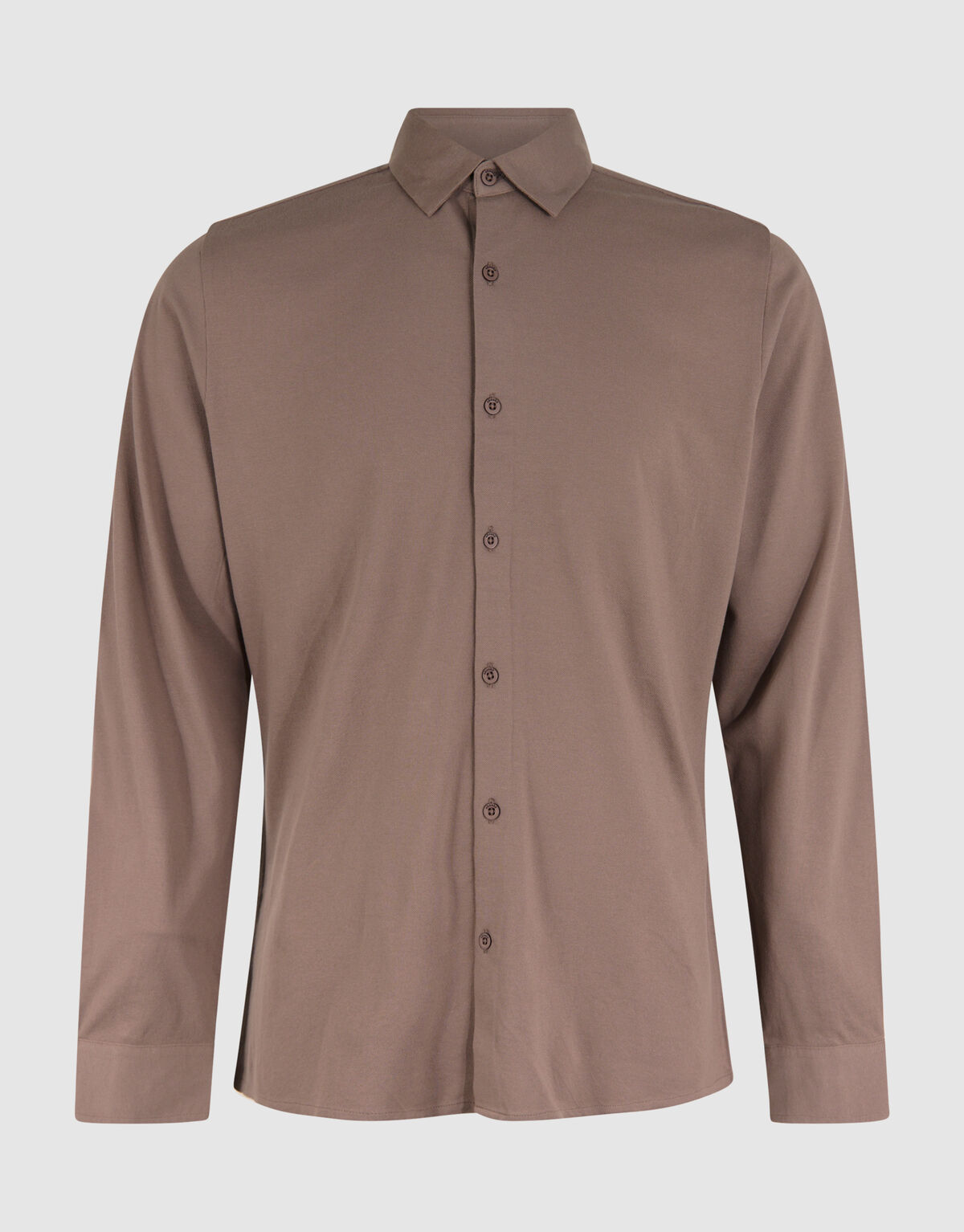 Pique Overhemd Lichtbruin SHOEBY MEN