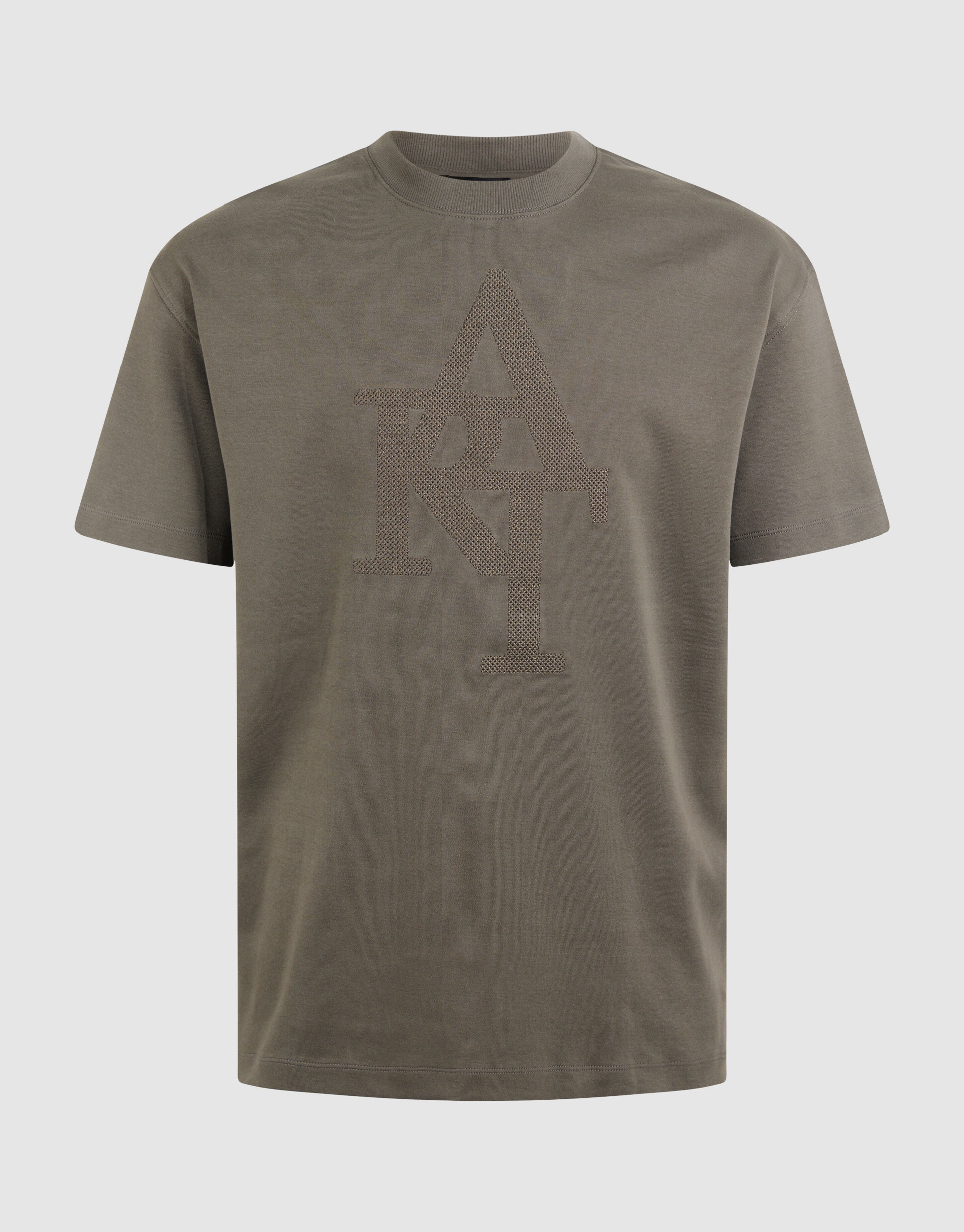 Embroidery Artwork T-shirt Donkergroen SHOEBY MEN