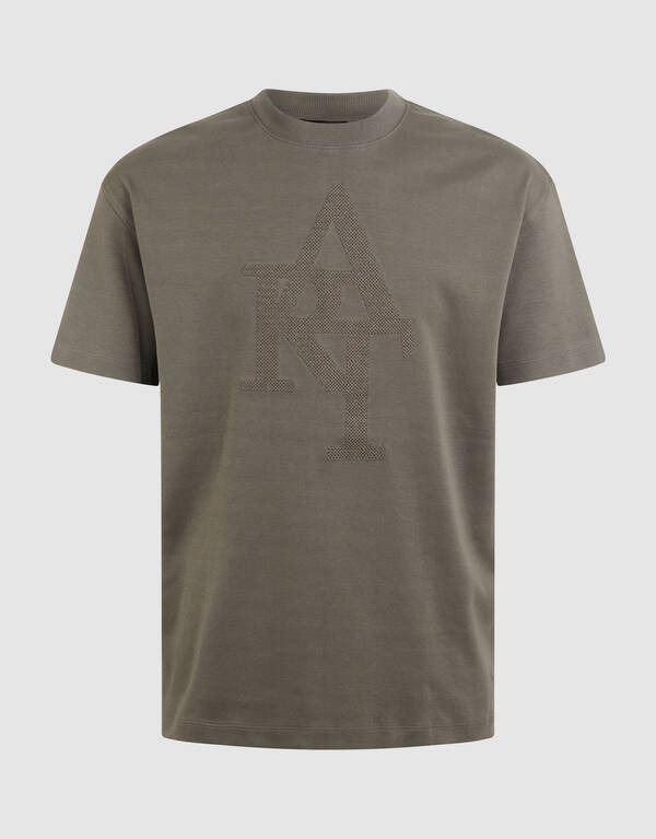 Embroidery Artwork T-shirt Donkergroen SHOEBY MEN