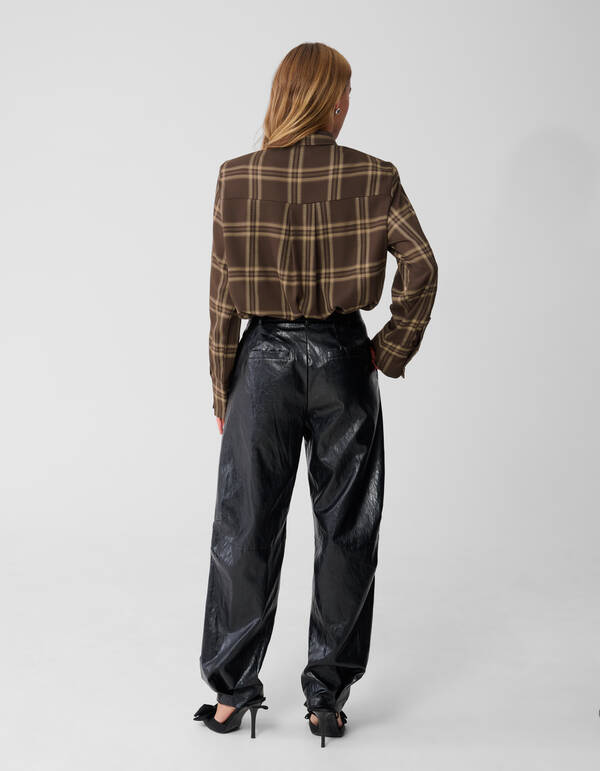 Oversized Ruiten Blouse Bruin By Monica SHOEBY WOMEN