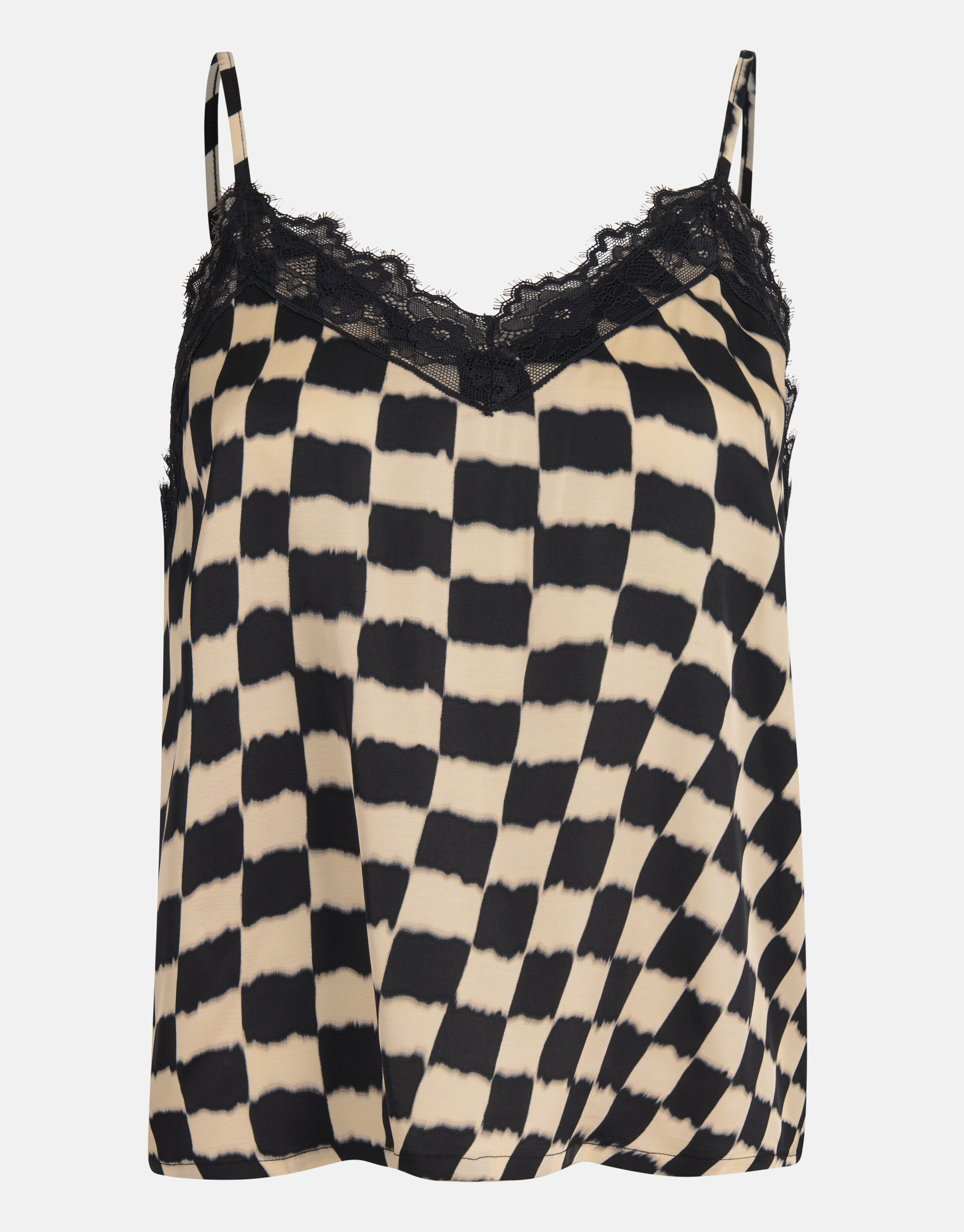 Printed Singlet Zwart/Gebroken Wit SHOEBY WOMEN