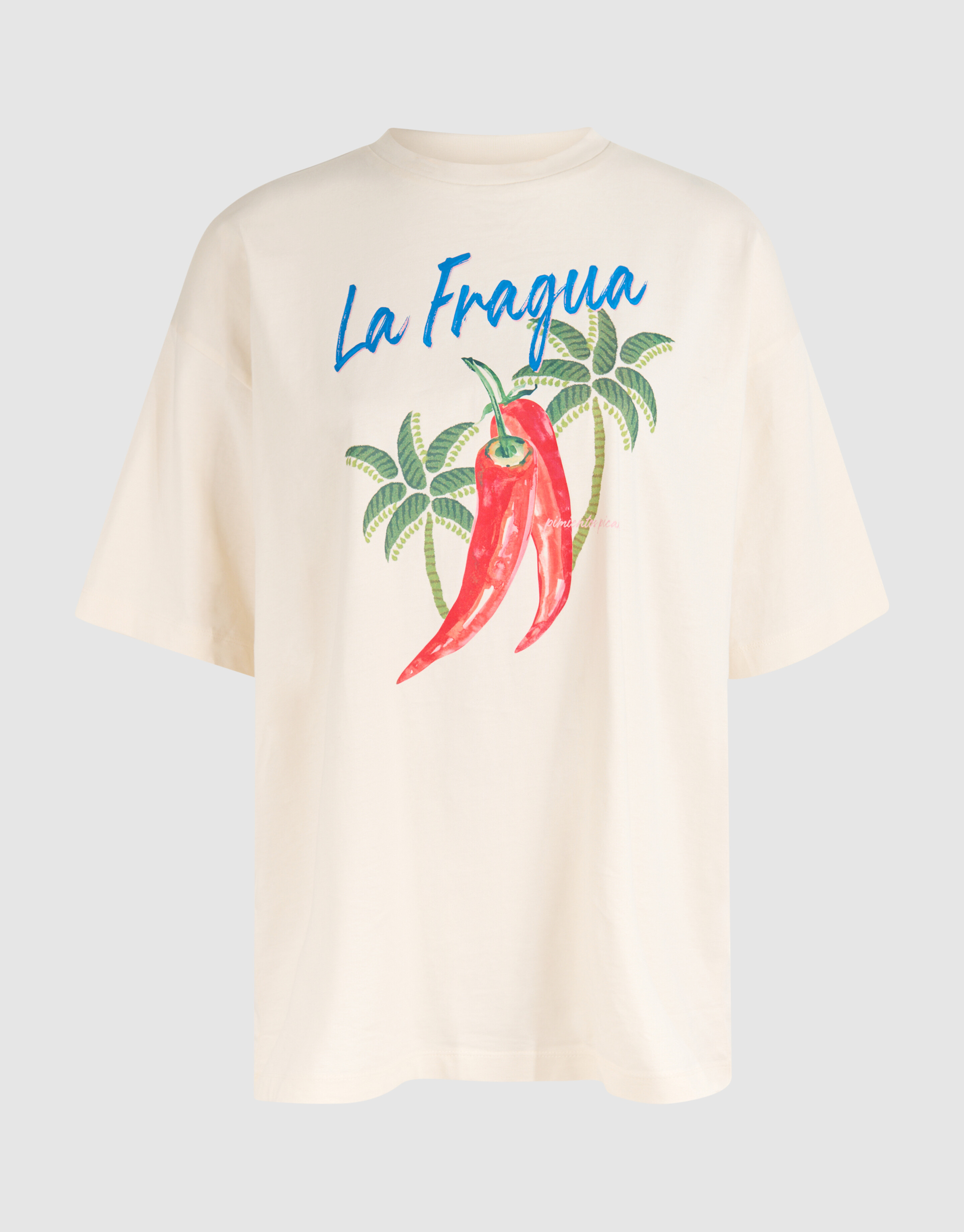 Oversized Peper Artwork T-shirt Gebroken Wit SHOEBY WOMEN