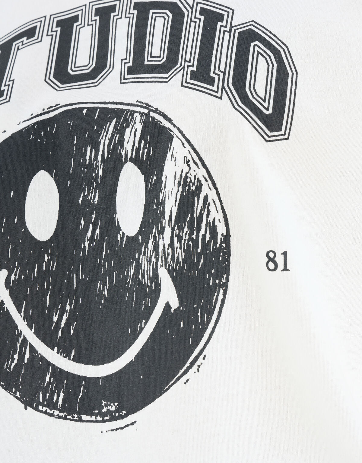 Smiley Artwork T-shirt Wit SHOEBY WOMEN