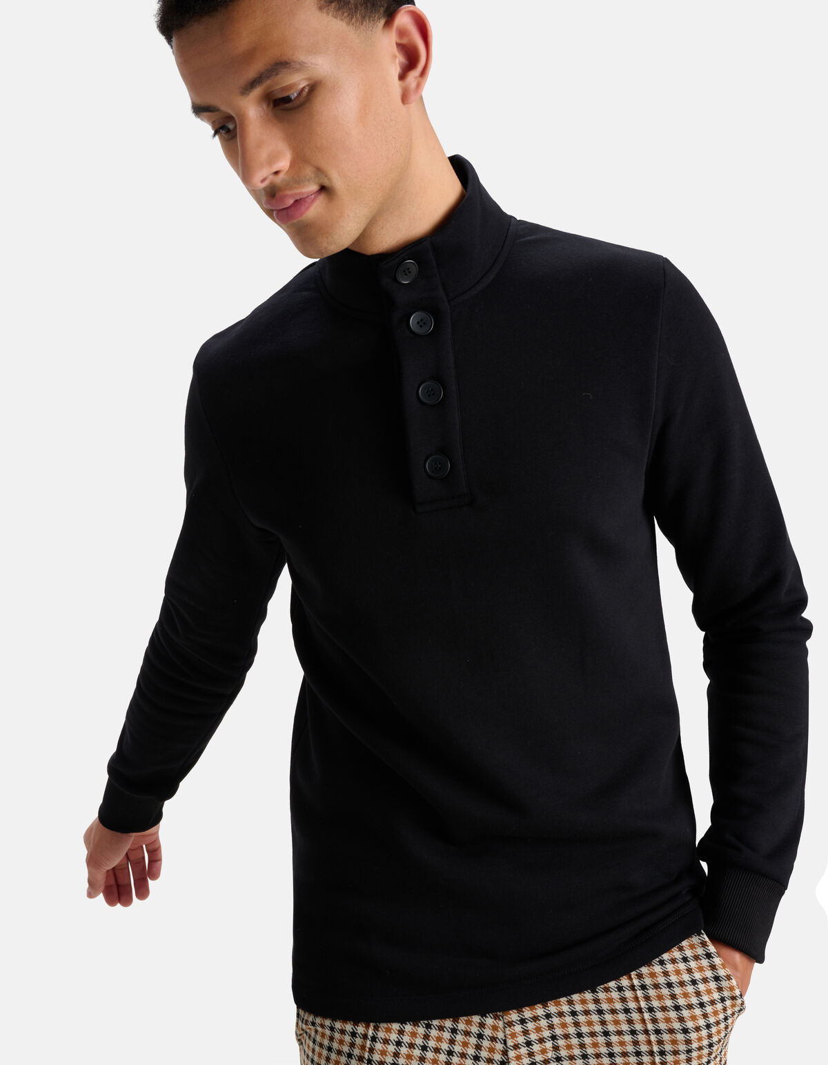 Knopen Sweater Zwart SHOEBY MEN