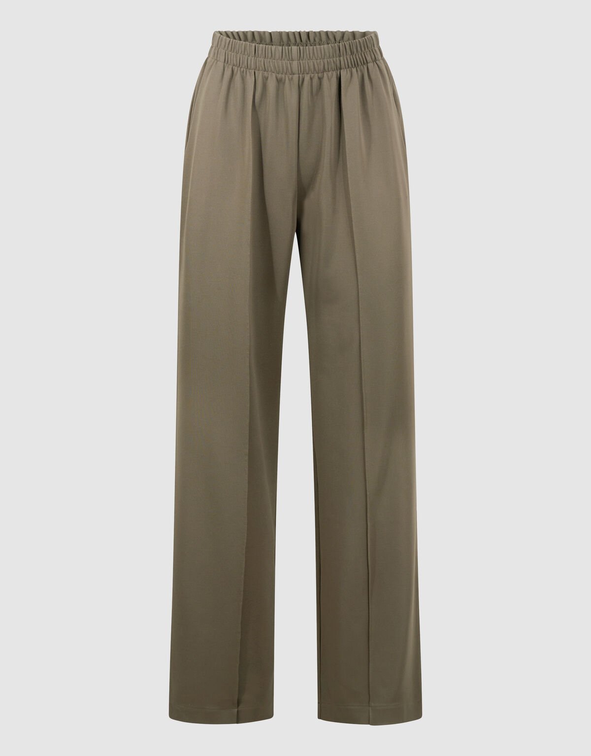 Basis Wide Leg Broek Donkergroen SHOEBY WOMEN