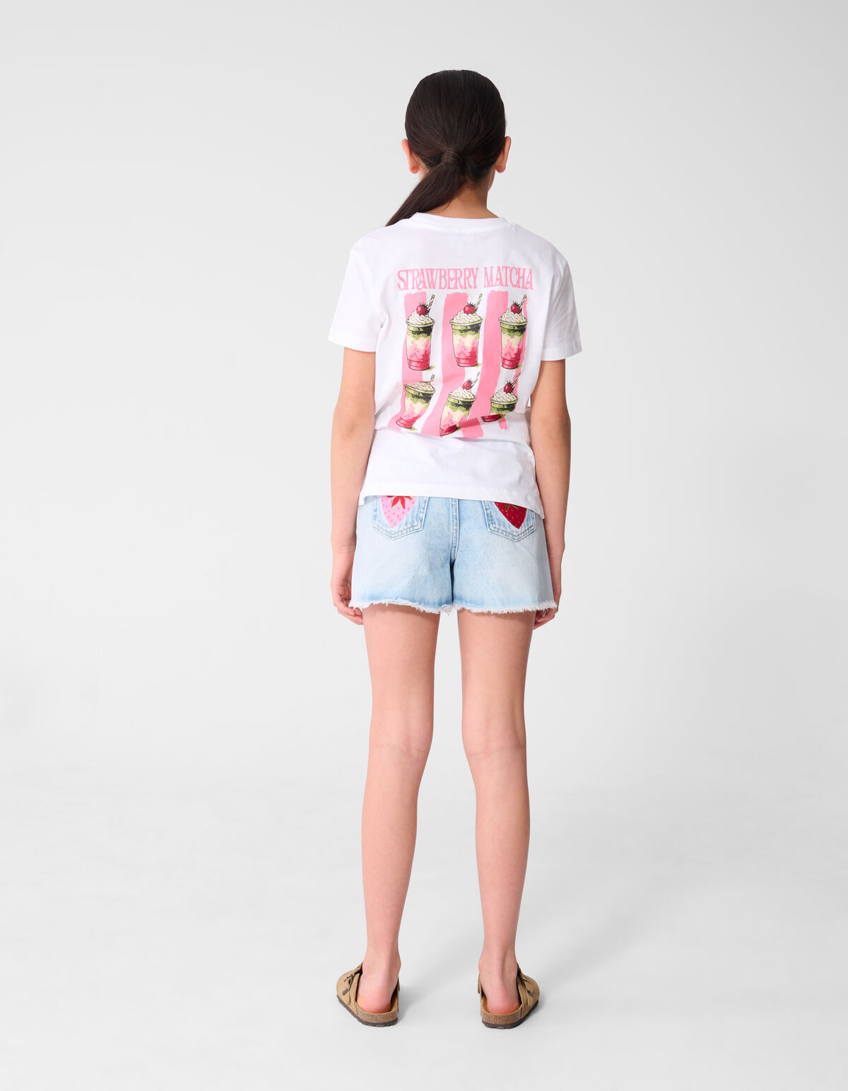 Matcha Artwork T-shirt Wit SHOEBY GIRLS