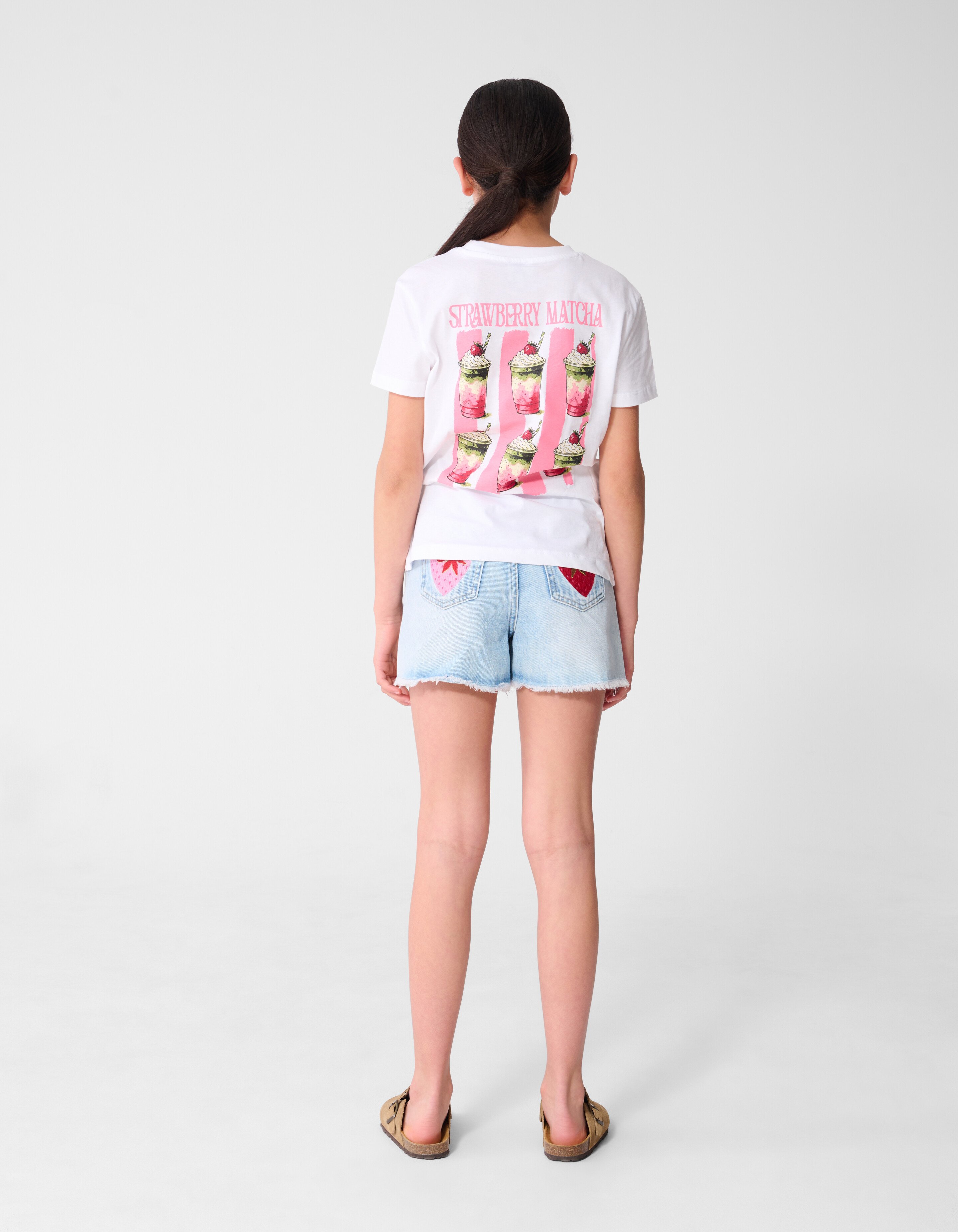Matcha Artwork T-shirt Wit SHOEBY GIRLS