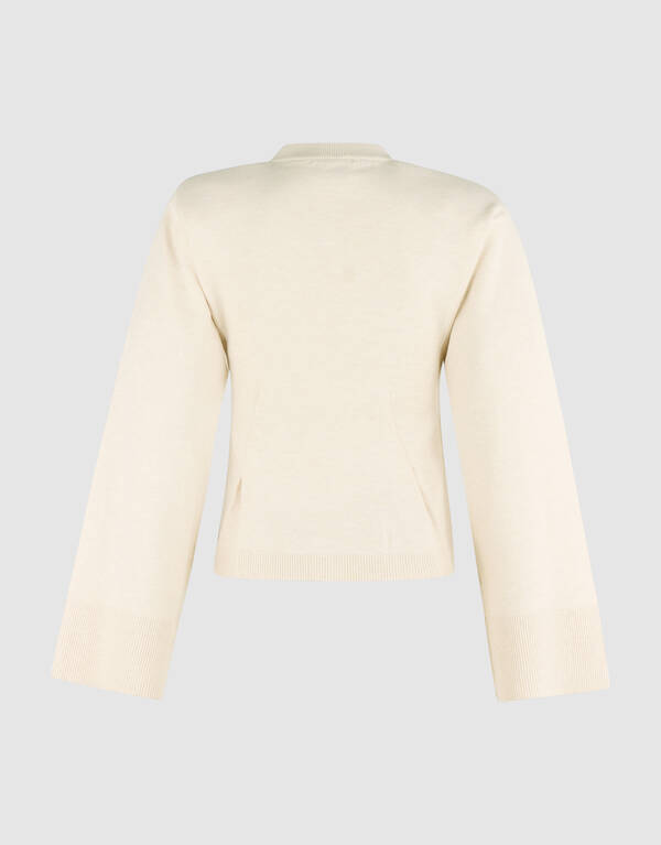 Peplum Gebreide Trui Ecru SHOEBY WOMEN