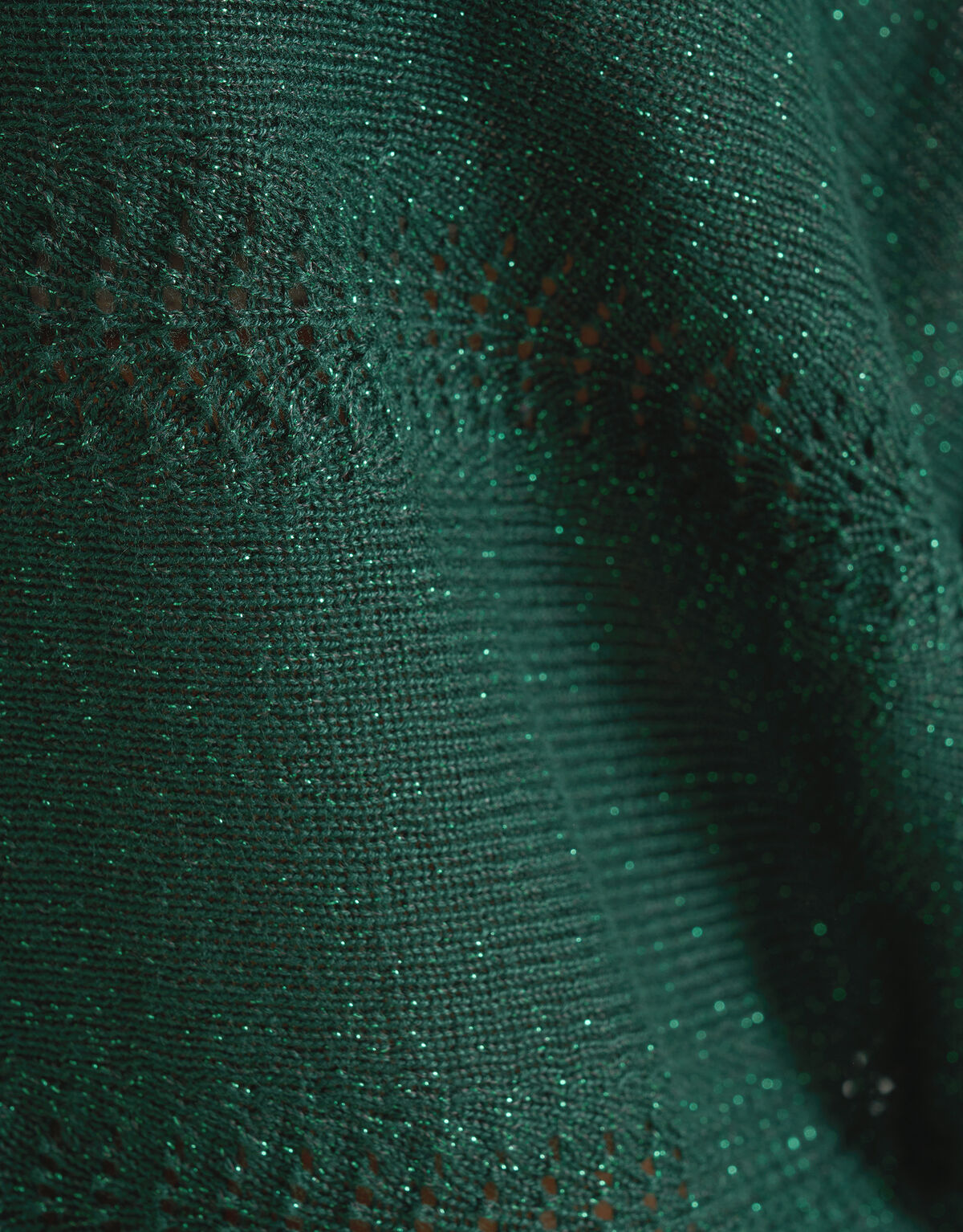 Glitter Vleermuismouwen Trui Groen SHOEBY WOMEN