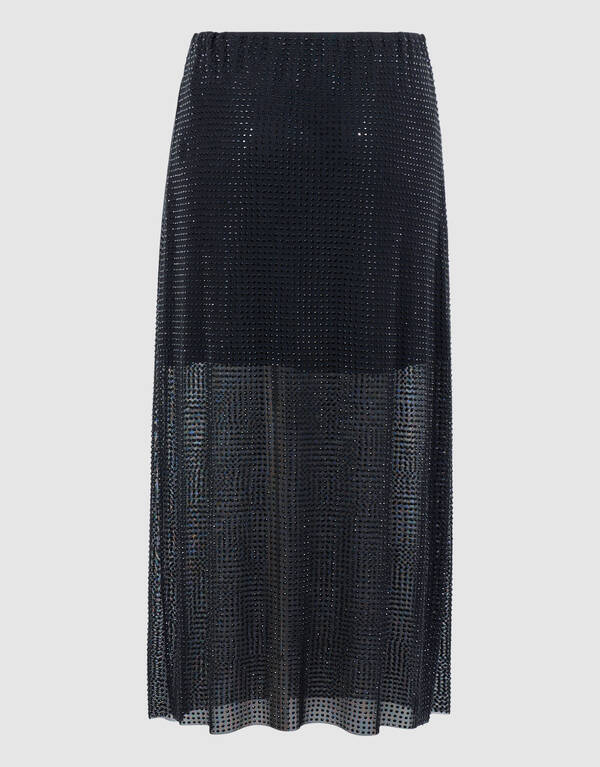 Strass Midi Rok Zwart SHOEBY WOMEN