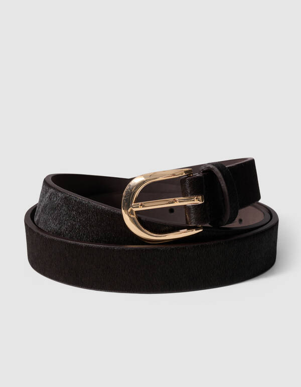 Hairy Riem Donkerbruin SHOEBY ACCESSOIRES