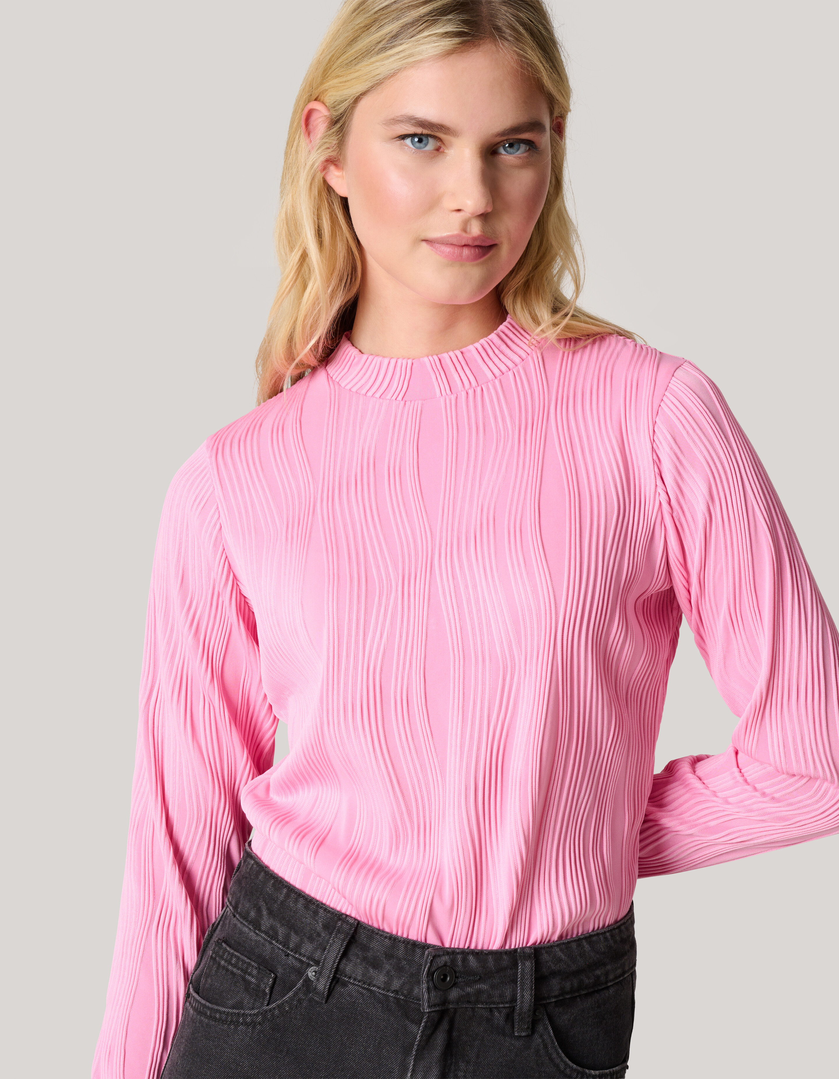 Swirl Crinkle Top Roze SHOEBY WOMEN