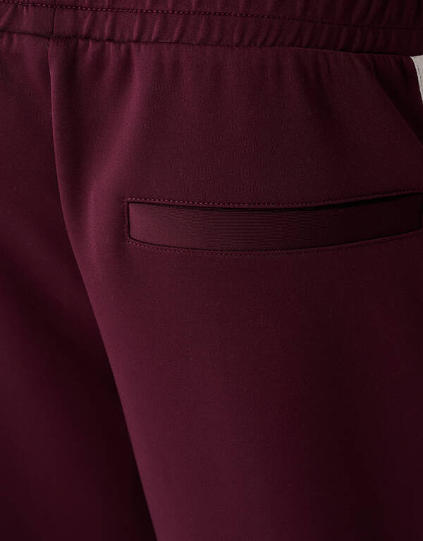 Sporty Wide Leg Broek Donkerrood SHOEBY BOYS