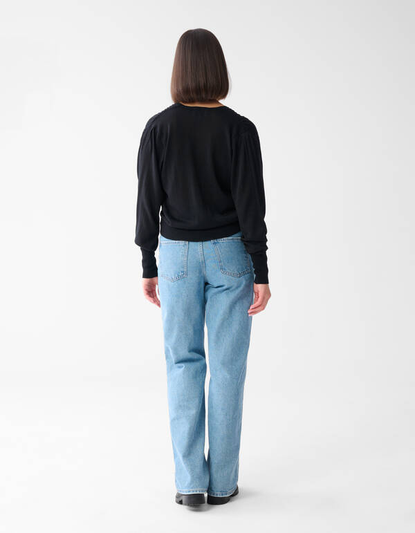 Glitter Overslag Trui Zwart SHOEBY WOMEN