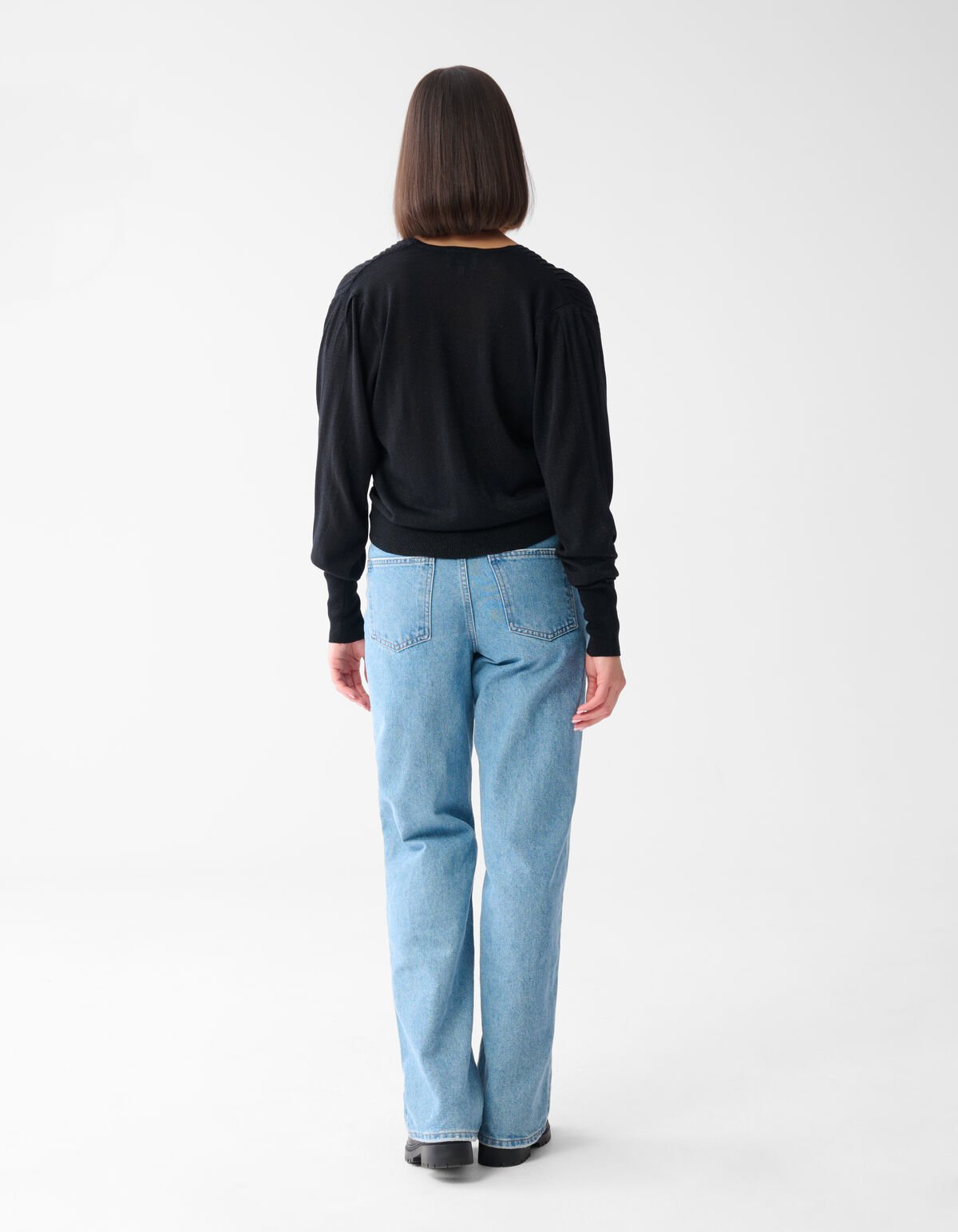 Glitter Overslag Trui Zwart SHOEBY WOMEN