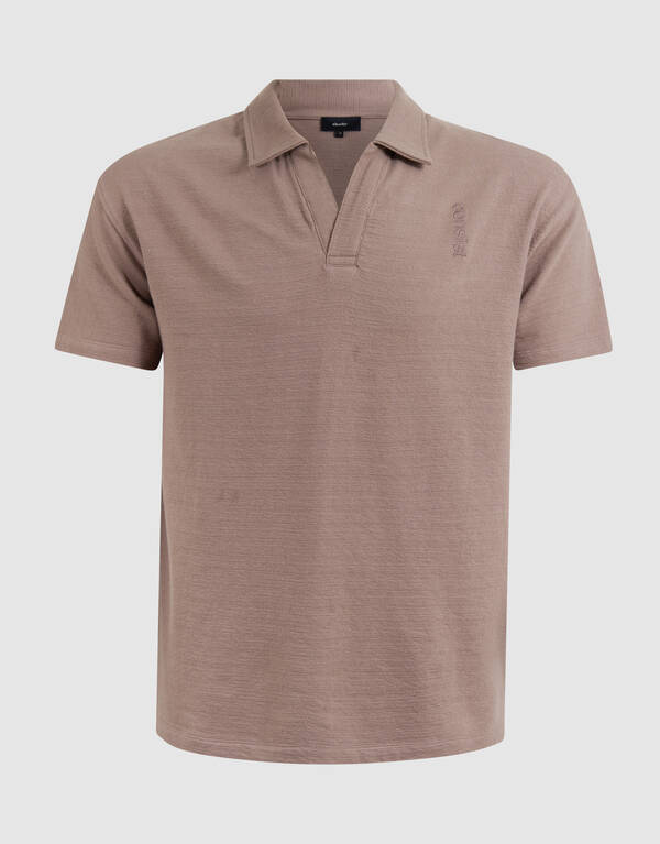 Embroidery Polo Lichtbruin SHOEBY MEN