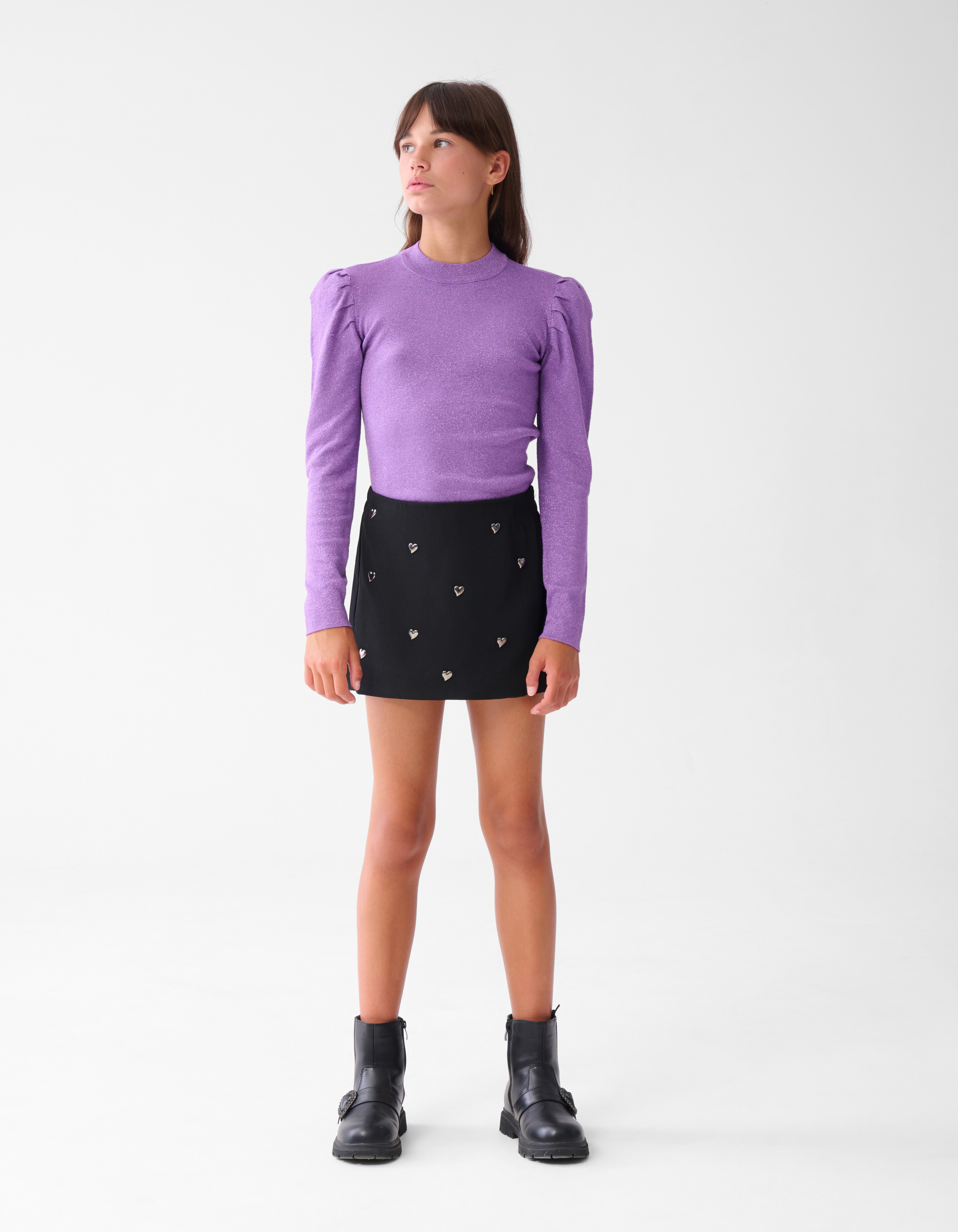 Glitter Gebreide Top Paars SHOEBY GIRLS