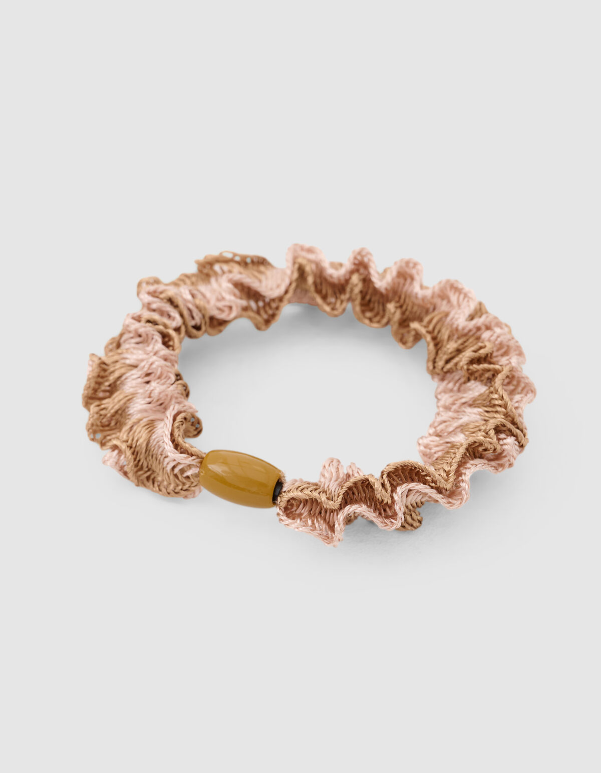 Ruffle Haarelastiek Beige SHOEBY ACCESSOIRES