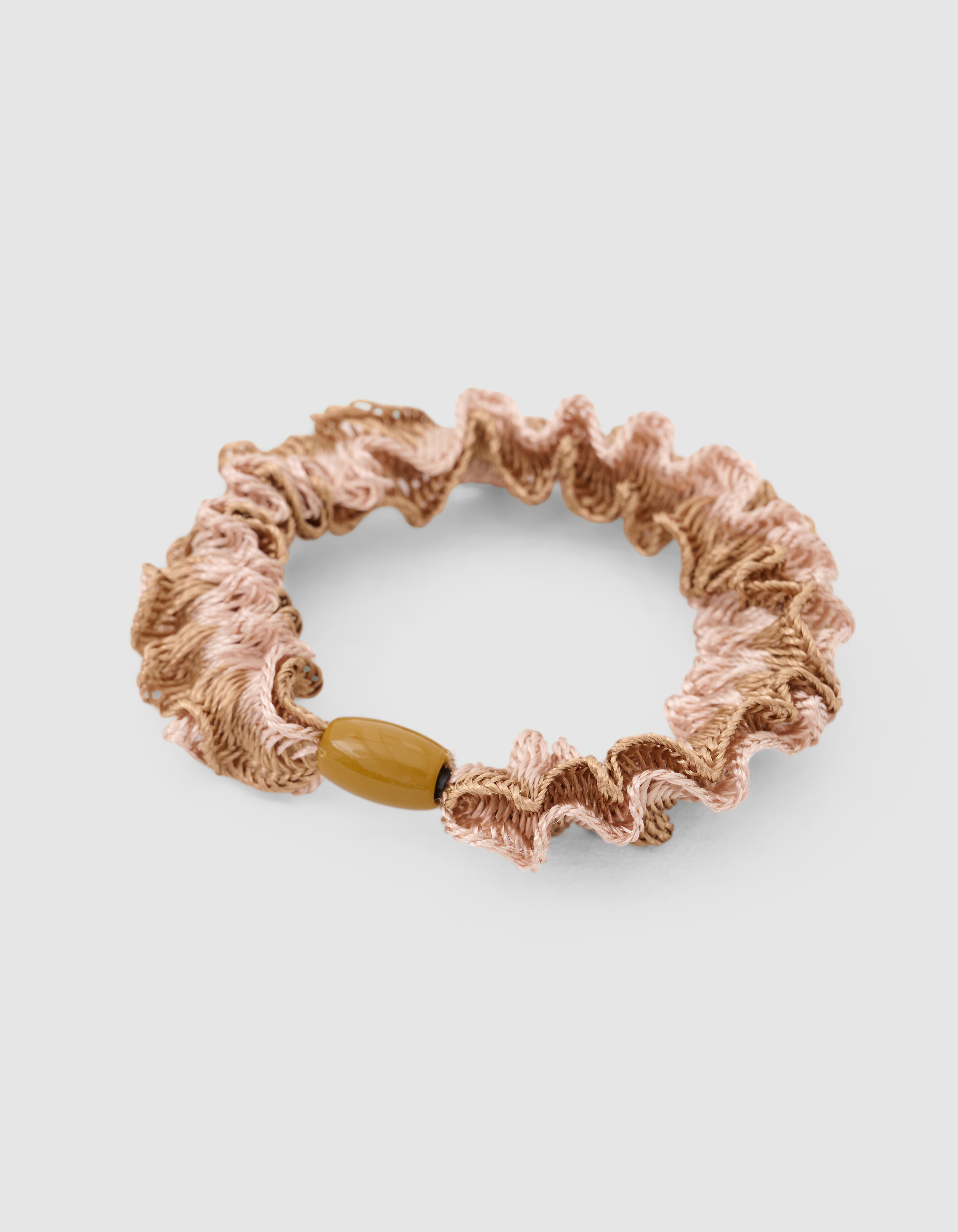 Ruffle Haarelastiek Beige SHOEBY ACCESSOIRES
