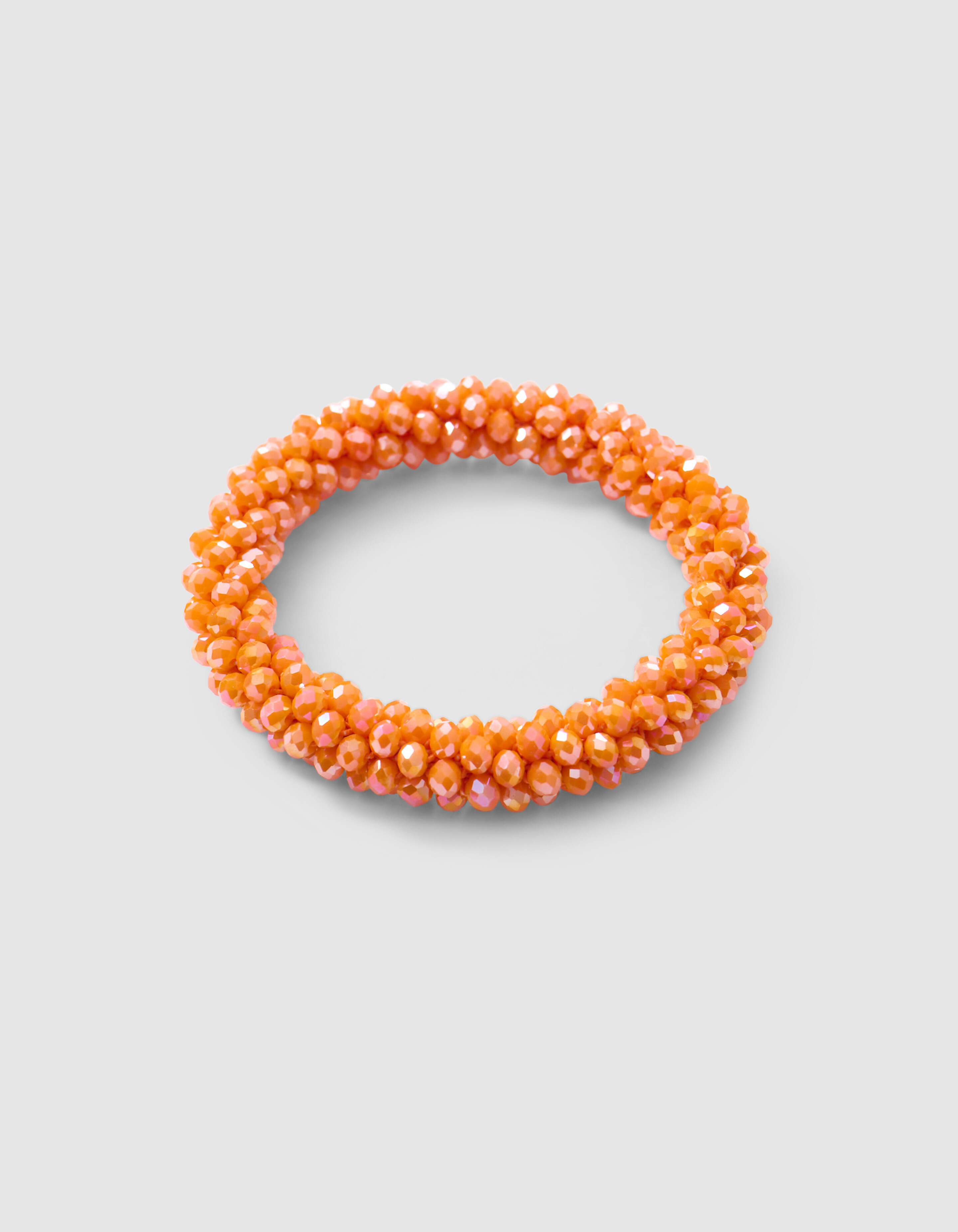 Beaded Haarelastiek Oranje SHOEBY ACCESSOIRES