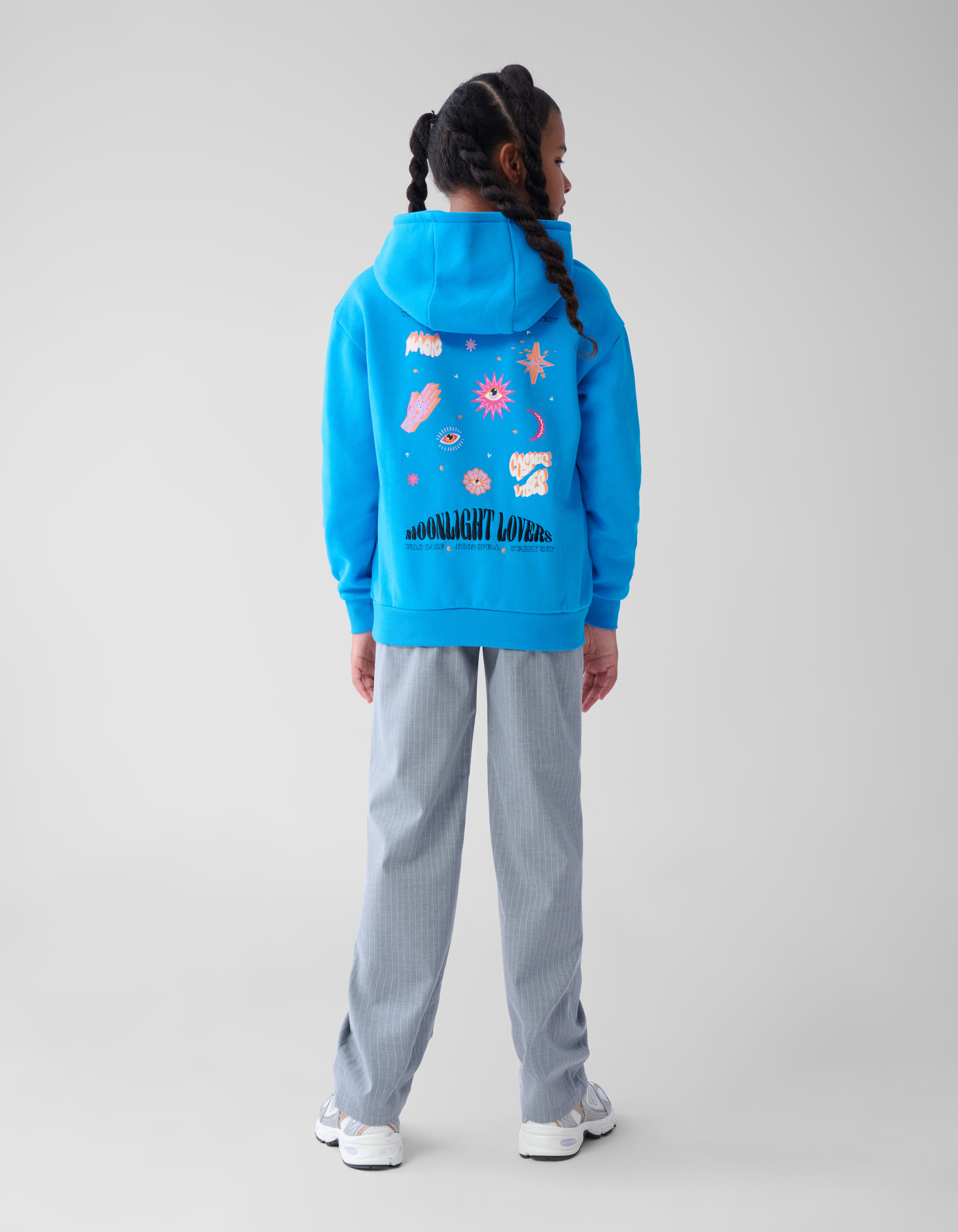 Artwork Hoodie Blauw SHOEBY GIRLS