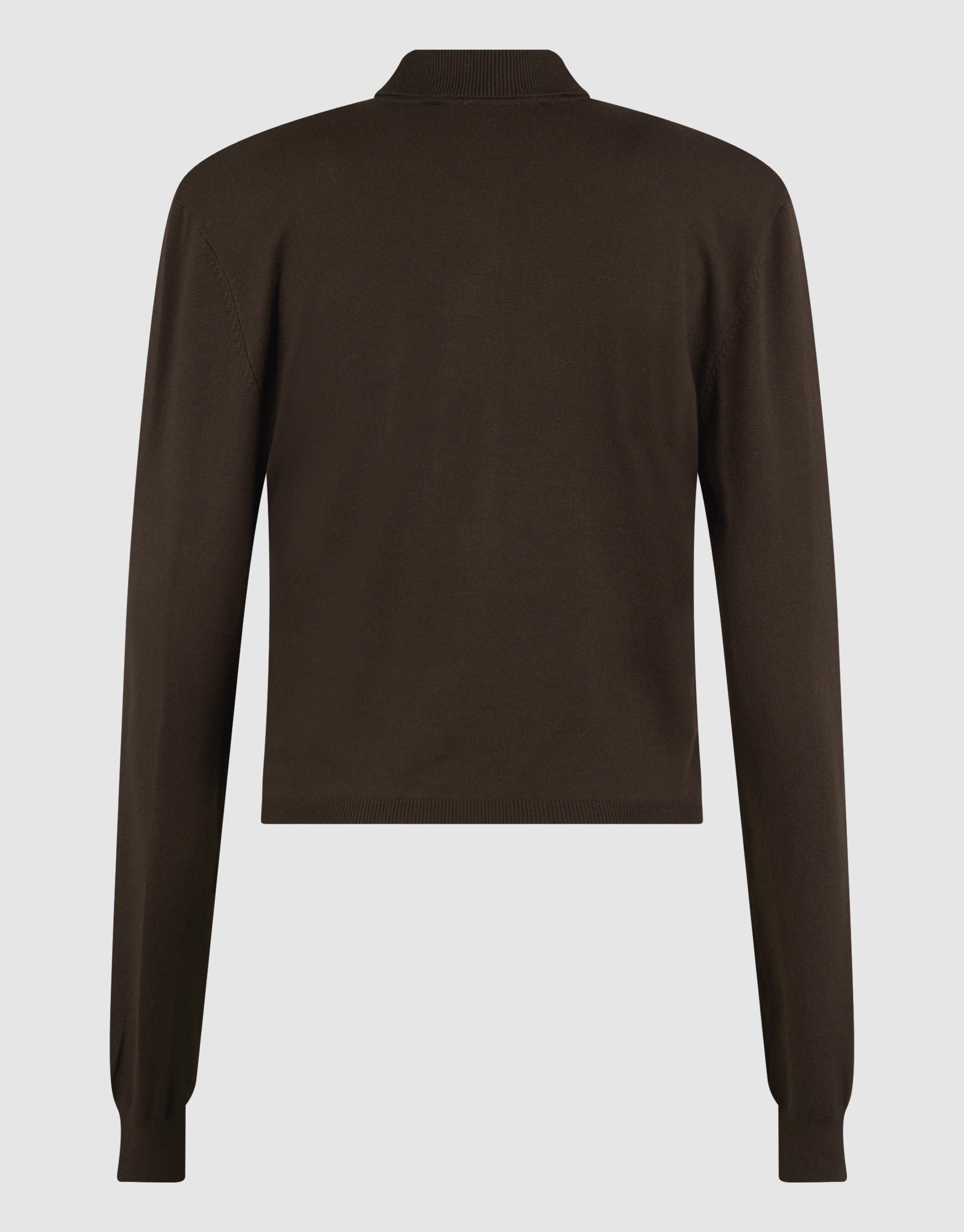 Longsleeve Polo Top Donkerbruin By Monica SHOEBY WOMEN