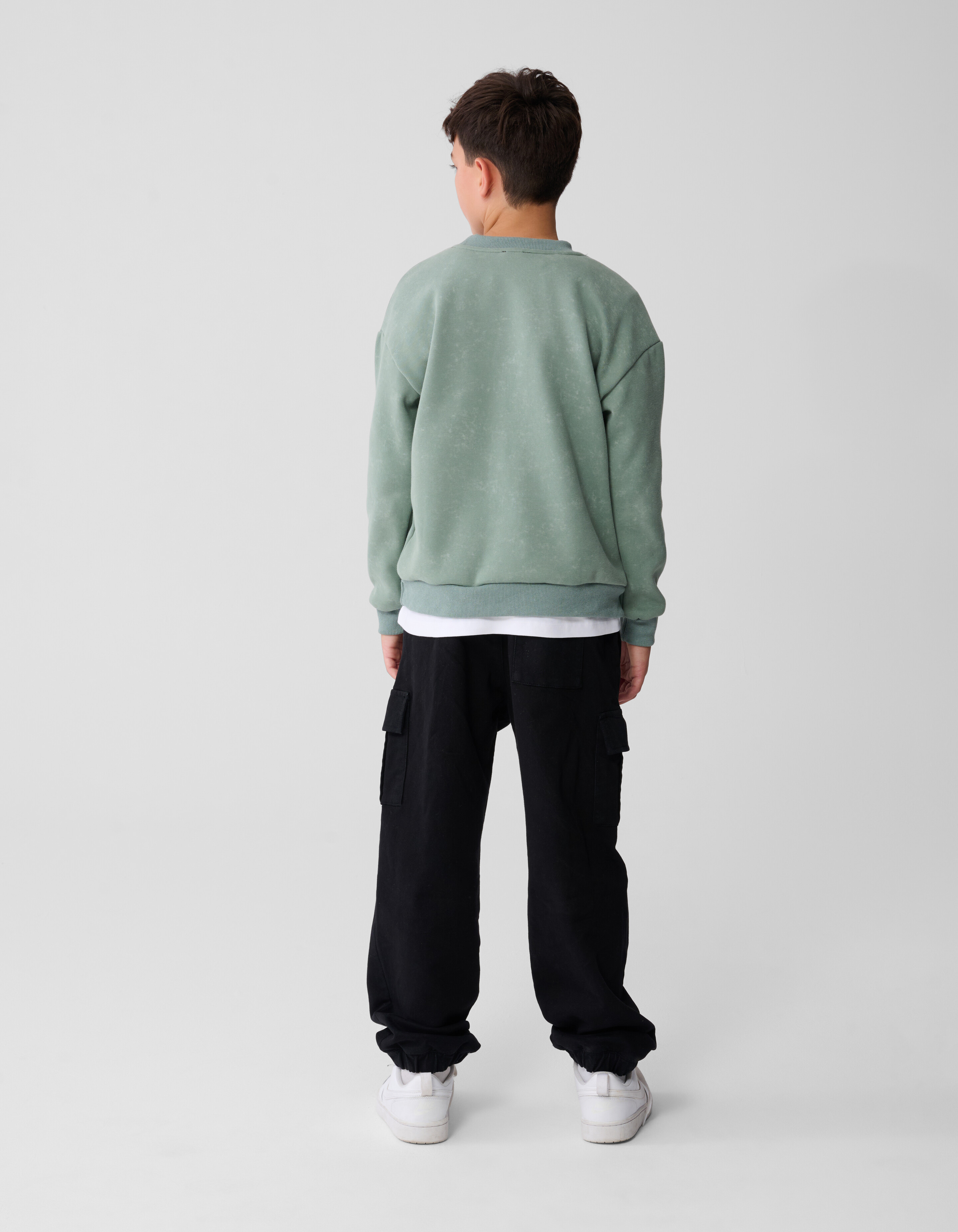 Printed Smiley Sweater Groen SHOEBY BOYS