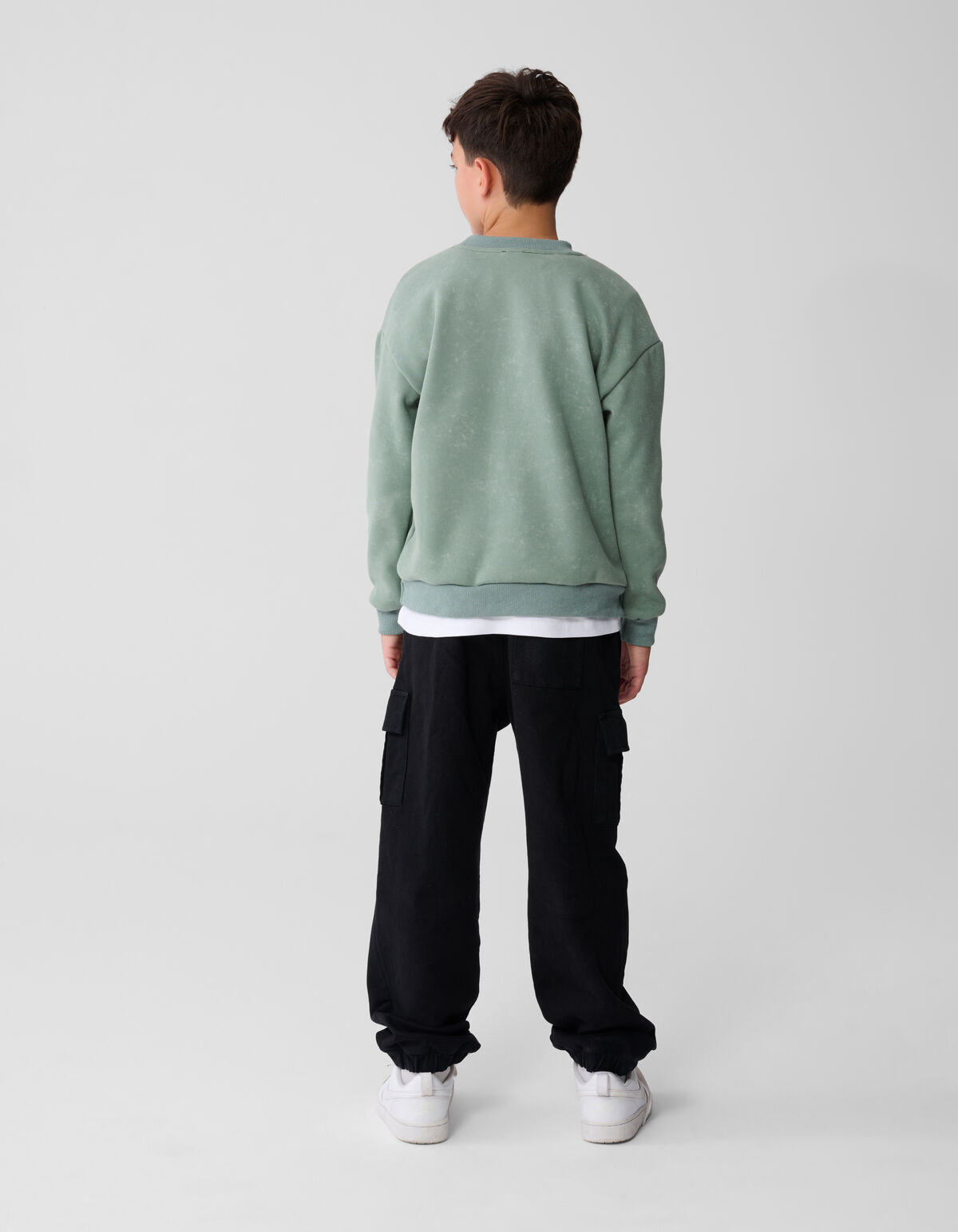 Printed Smiley Sweater Groen SHOEBY BOYS