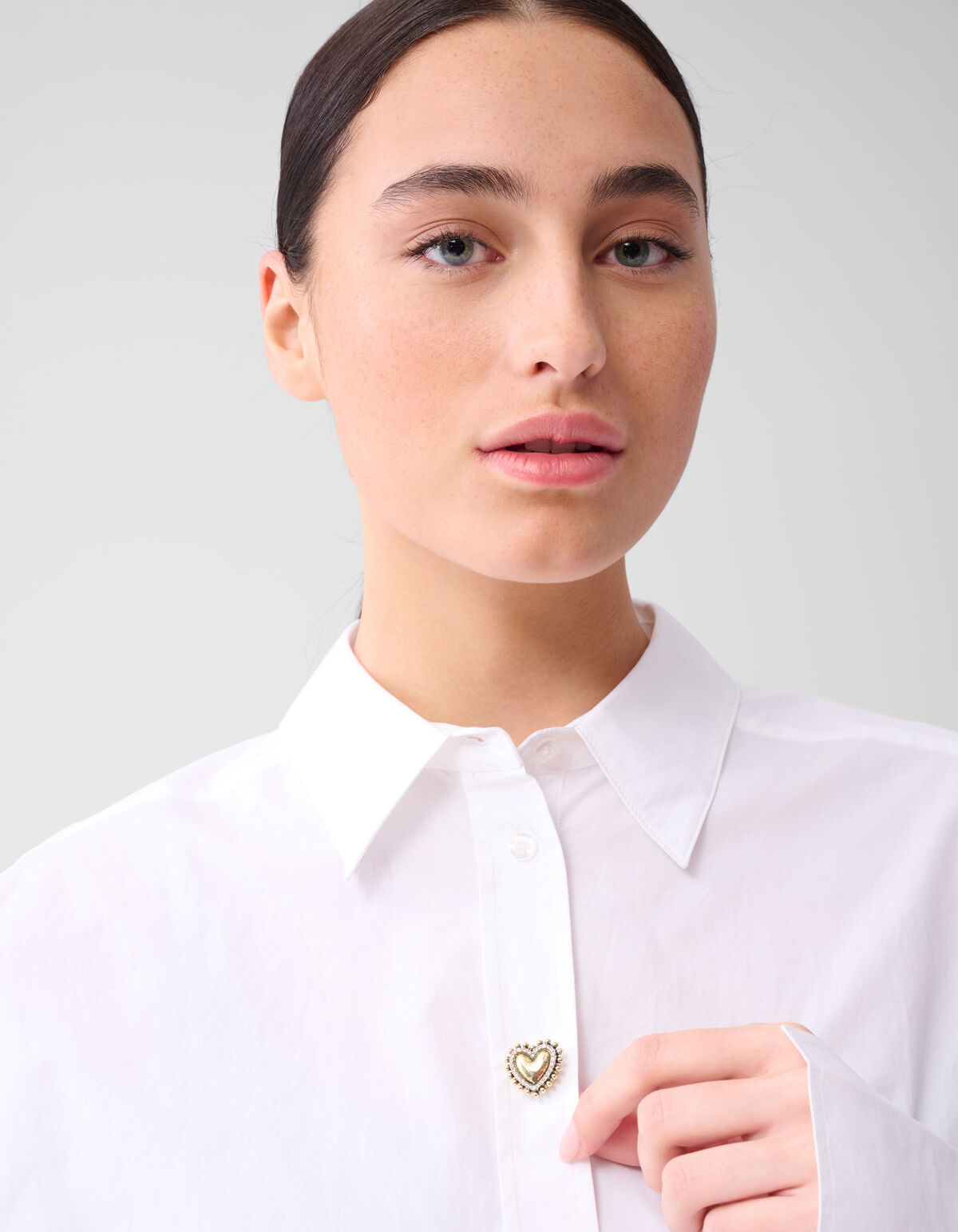 Heart Button Clip Goud SHOEBY ACCESSOIRES