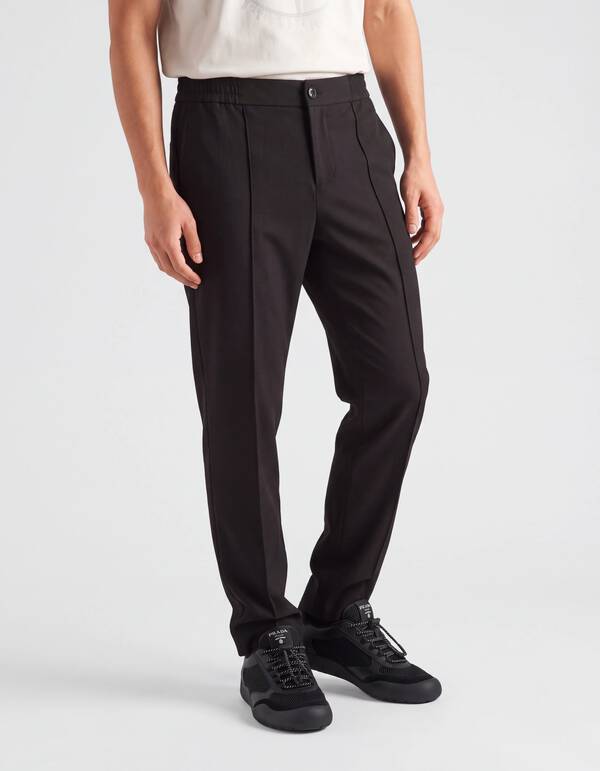 Twill Pintuck Broek Zwart SHOEBY MEN