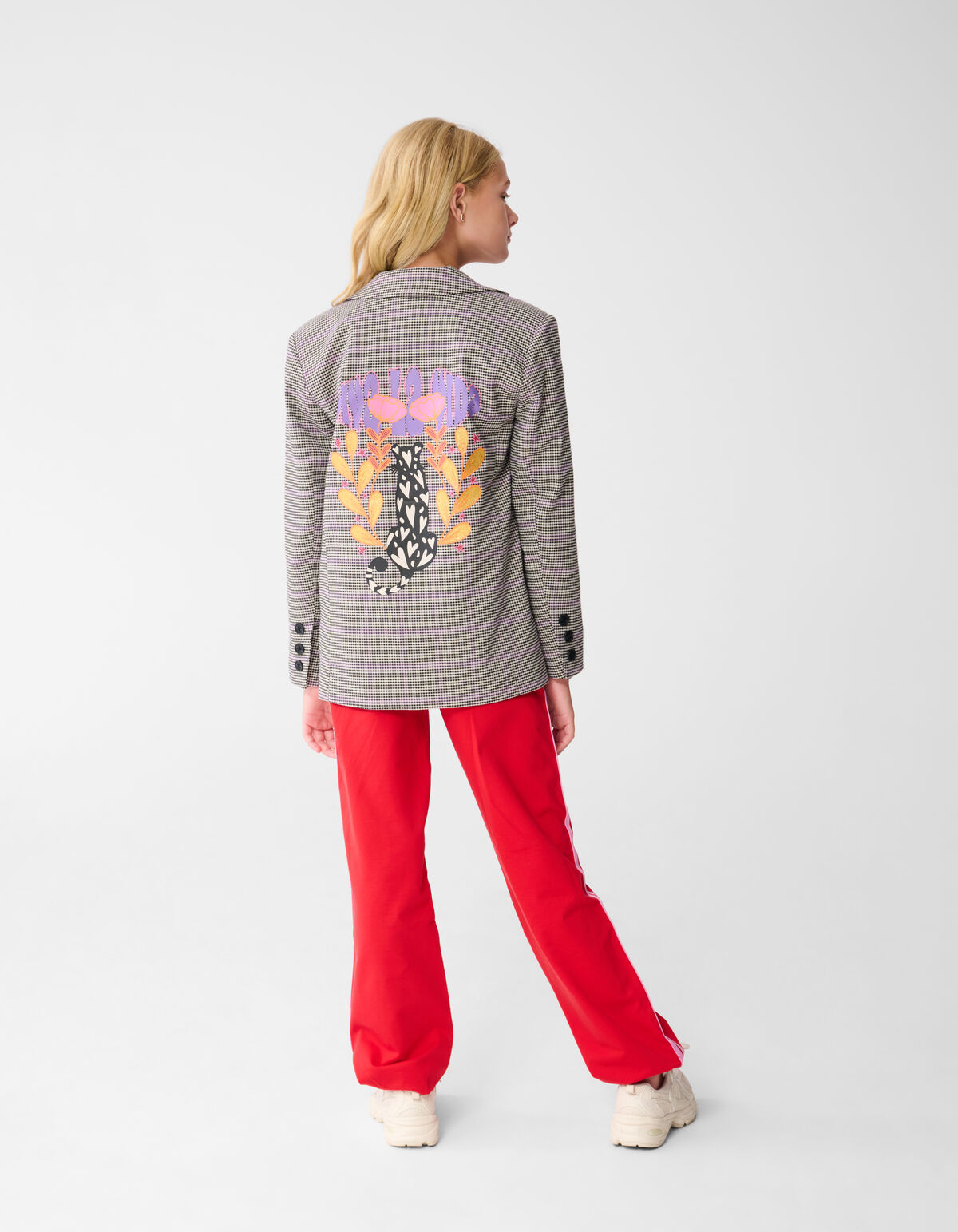 Ruiten Artwork Blazer Lichtbruin SHOEBY GIRLS