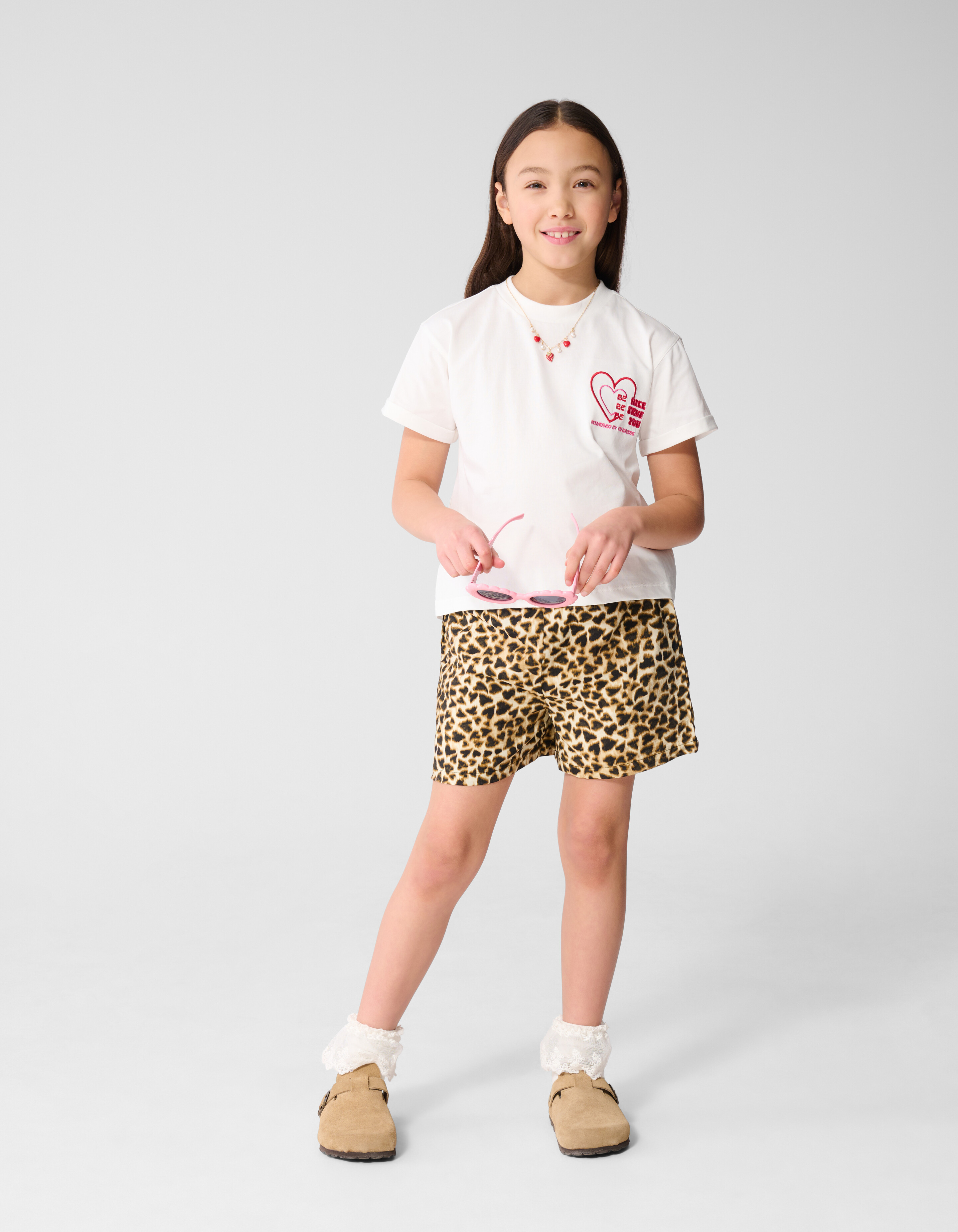 Split Artwork T-shirt Wit SHOEBY GIRLS