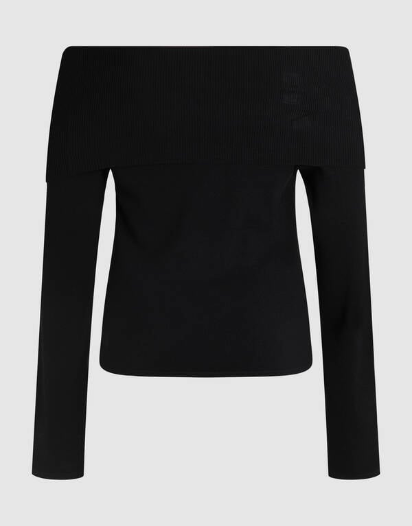 Off Shoulder Trui Zwart SHOEBY WOMEN