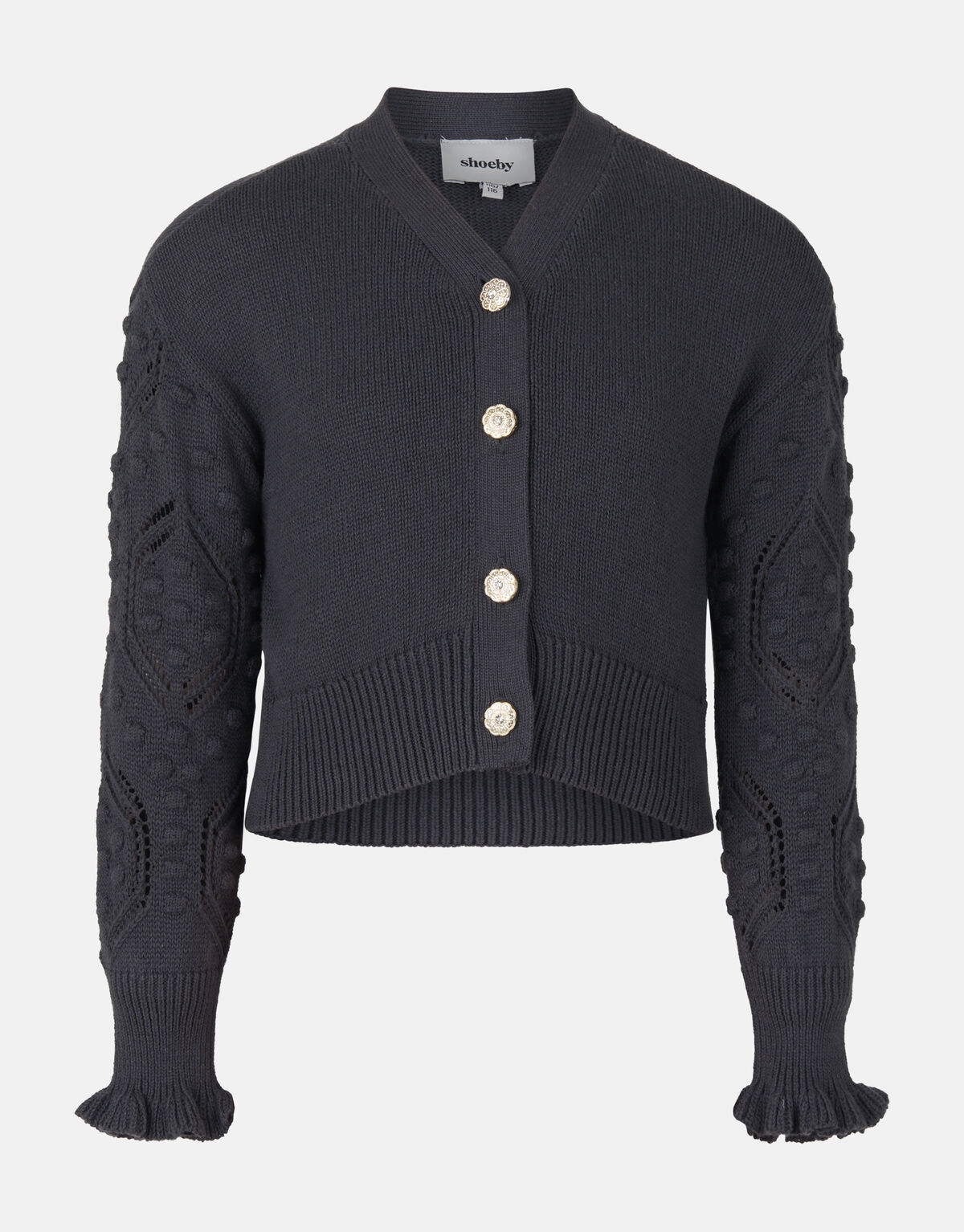 Katoenen Vest Donkergrijs SHOEBY GIRLS