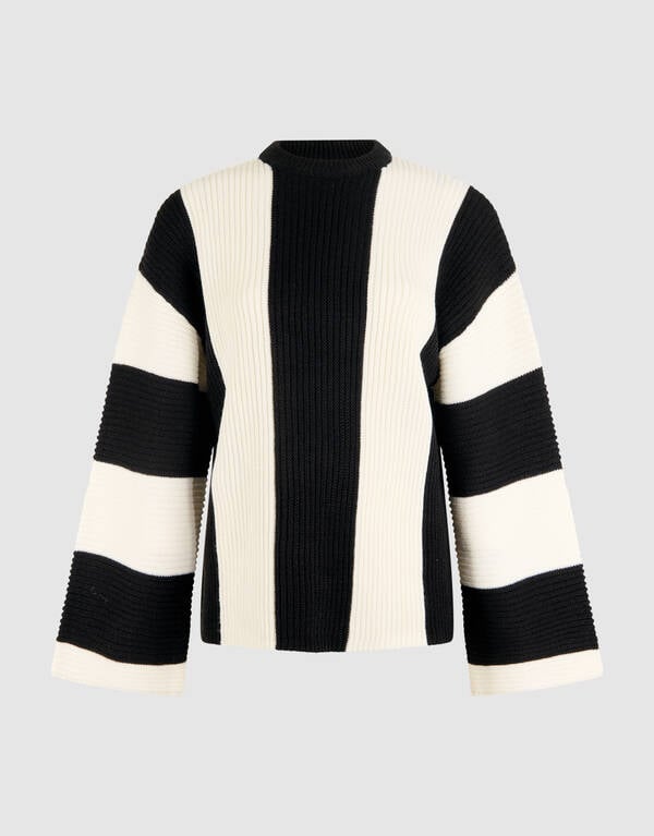 Gestreepte Trui Zwart/Wit SHOEBY WOMEN