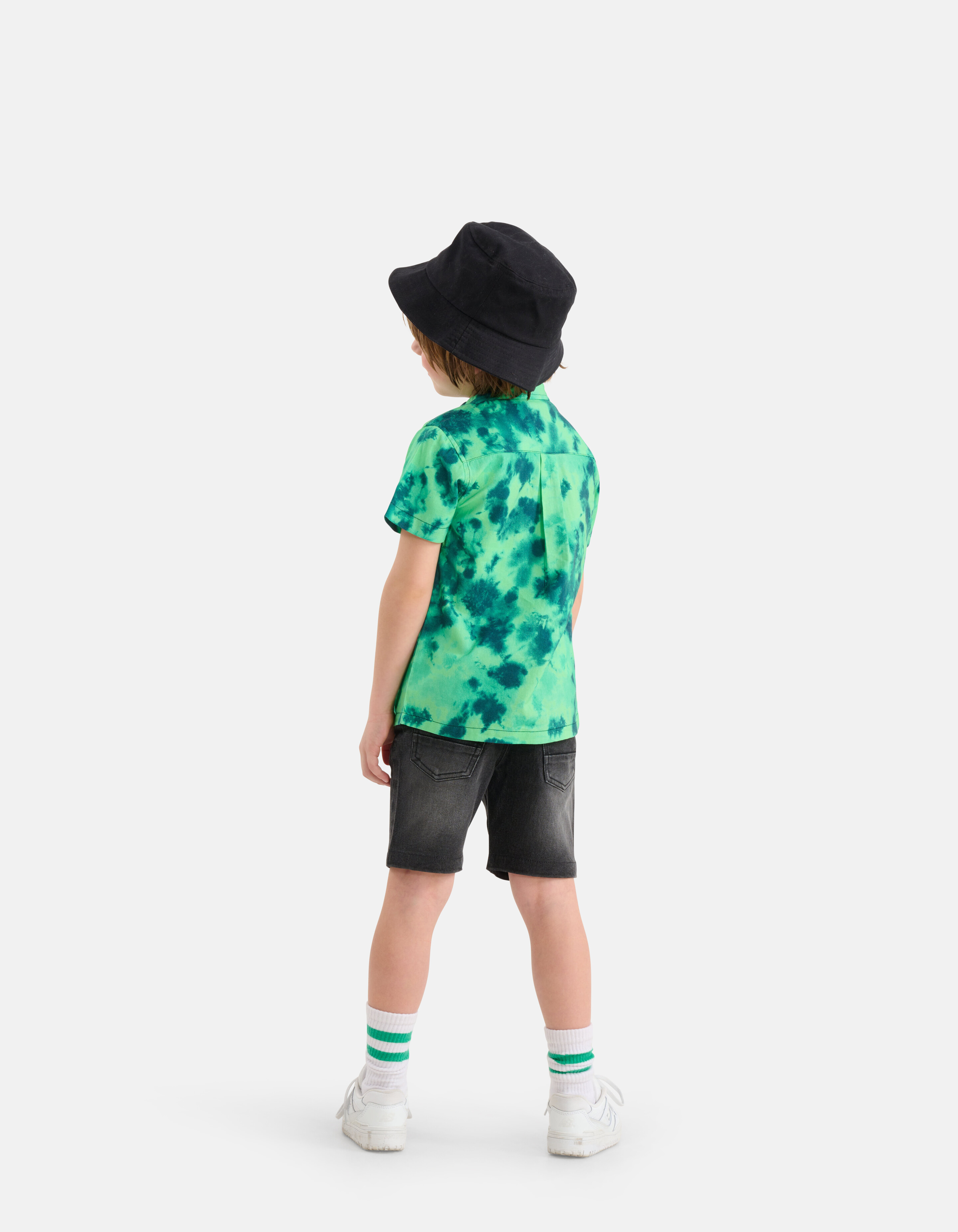 Tie Dye Print Overhemd Groen SHOEBY BOYS