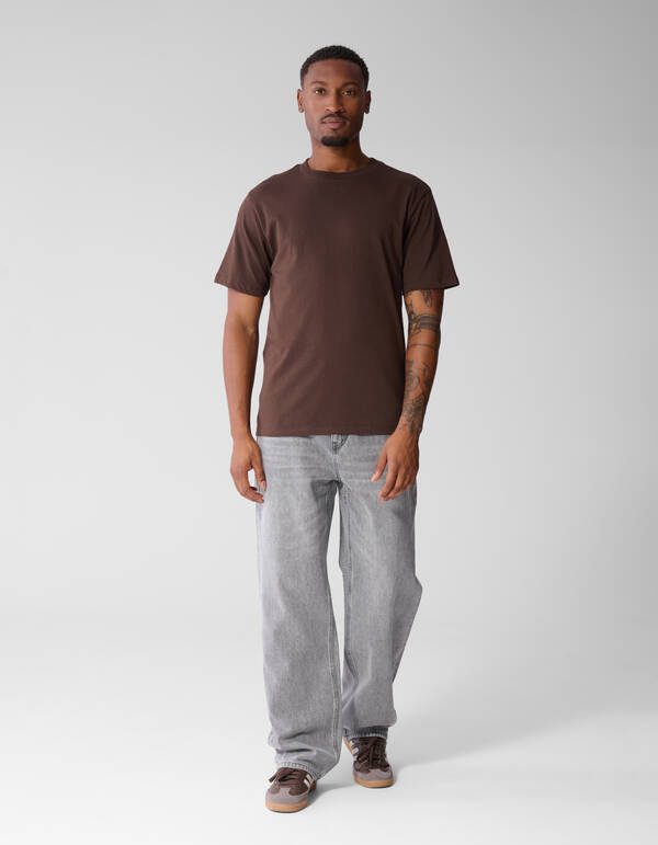 Scratched Artwork T-shirt Donkerbruin SHOEBY MEN