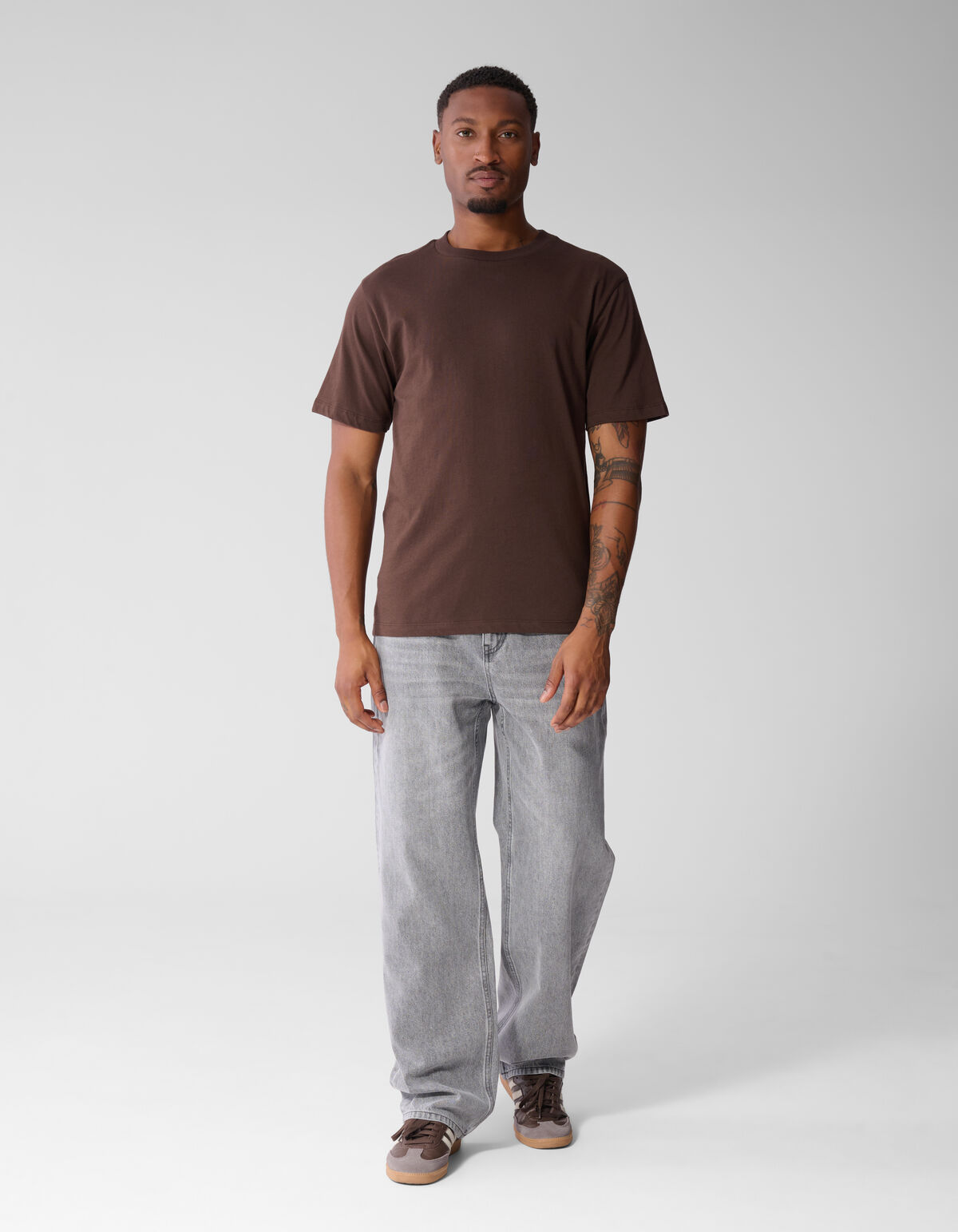 Scratched Artwork T-shirt Donkerbruin SHOEBY MEN